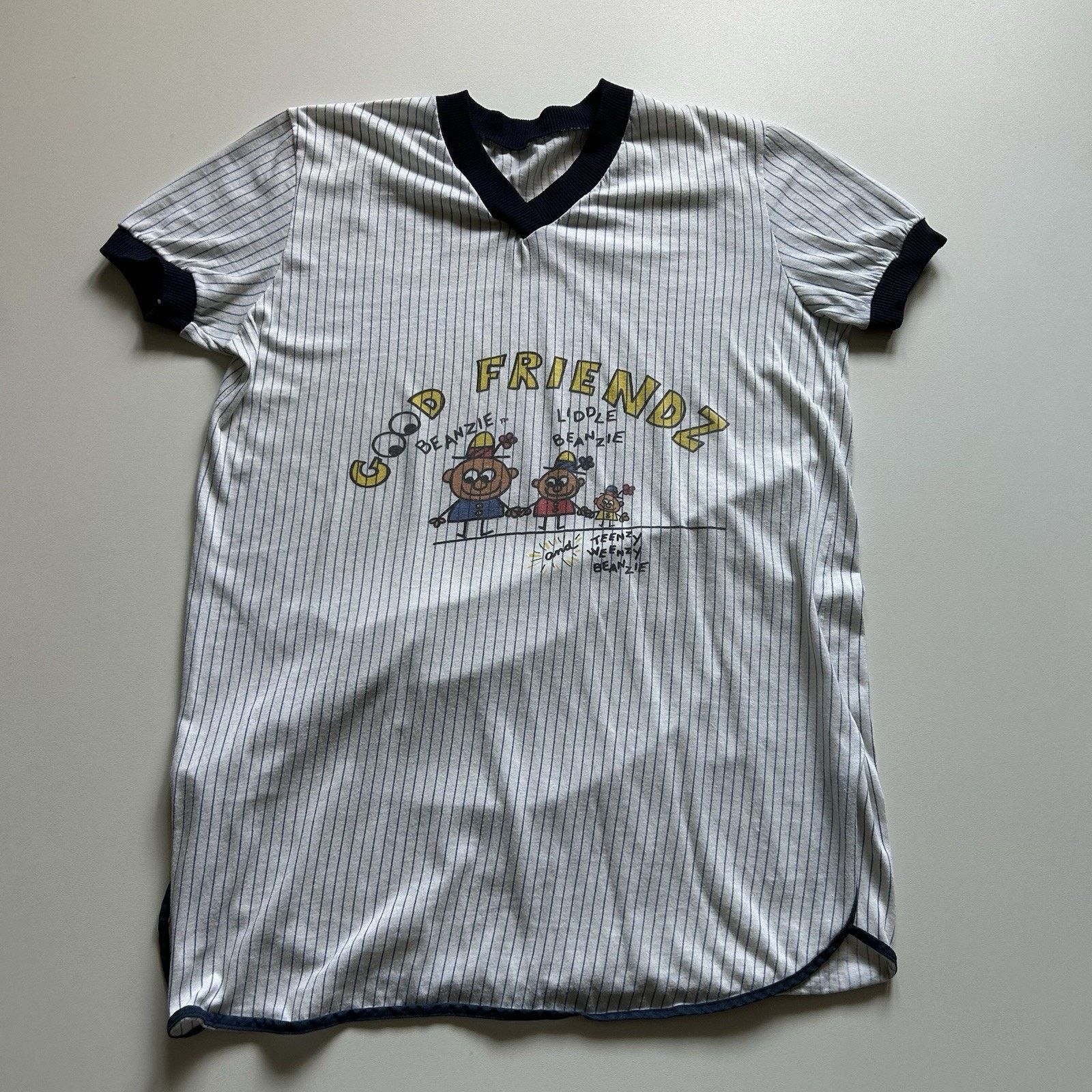 Vintage Vintage 90s Funny T-Shirt Medium Good Friends Beanzie Art Size US M / EU 48-50 / 2 - 1 Thumbnail