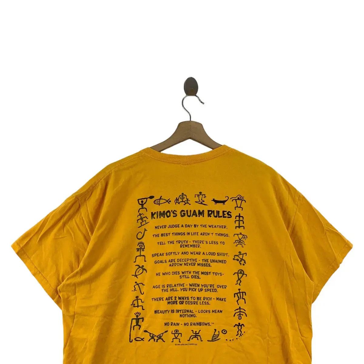 Gildan Vintage 1991 NITE OWL KIMO’S Guam Rules Tee Shirt Summer Size XL / US 12-14 / IT 48-50 - 4 Thumbnail