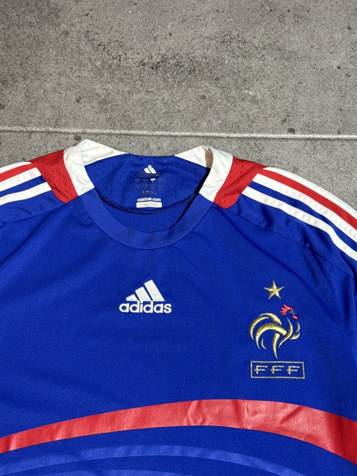 Adidas Vintage 2008 Adidas France home soccer away jersey 00s vibe Size US L / EU 52-54 / 3 - 6 Thumbnail
