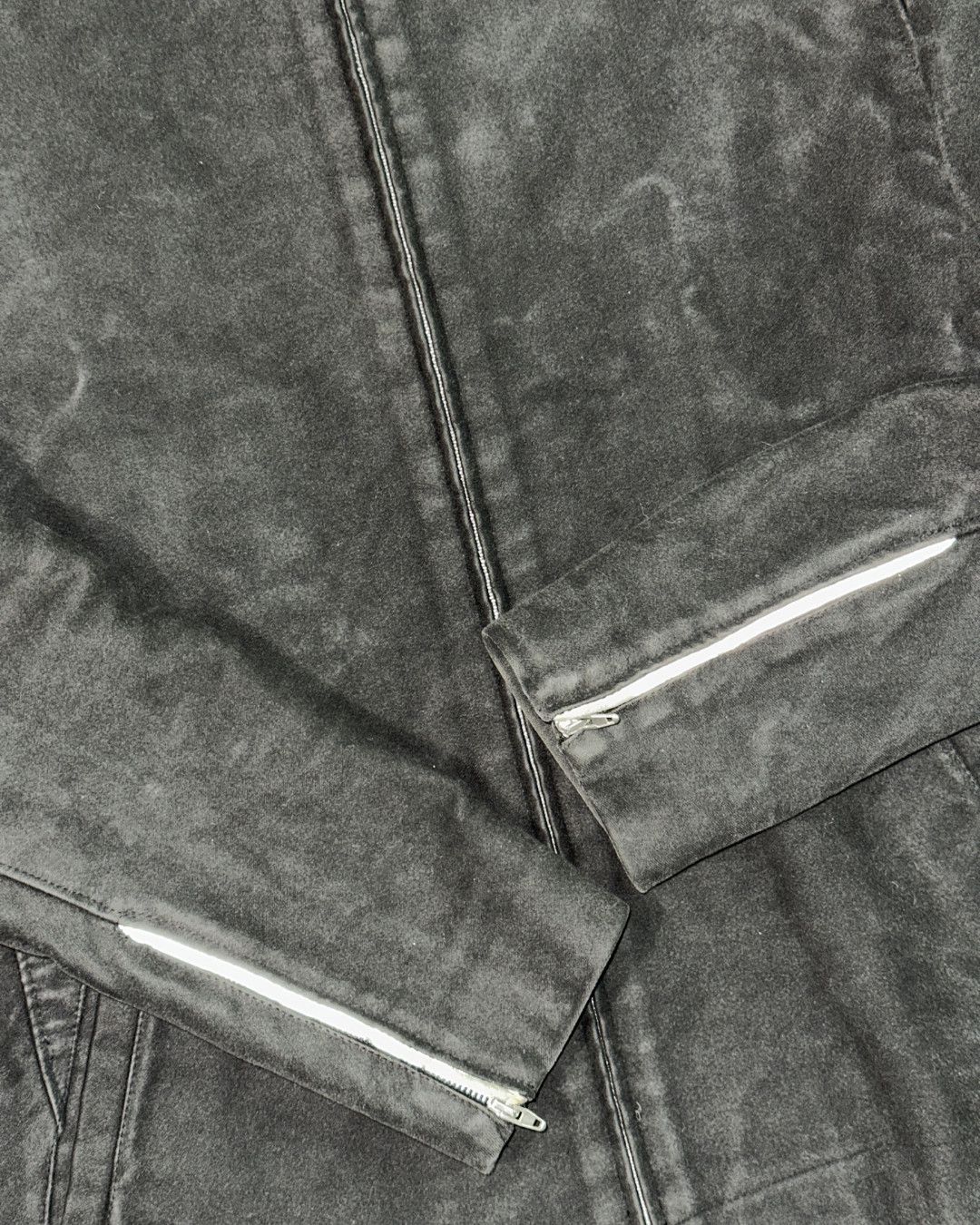 Helmut Lang SS95 Pig Suede Cafe Racer Reflective Sleeve Jacket Size US M / EU 48-50 / 2 - 5 Thumbnail