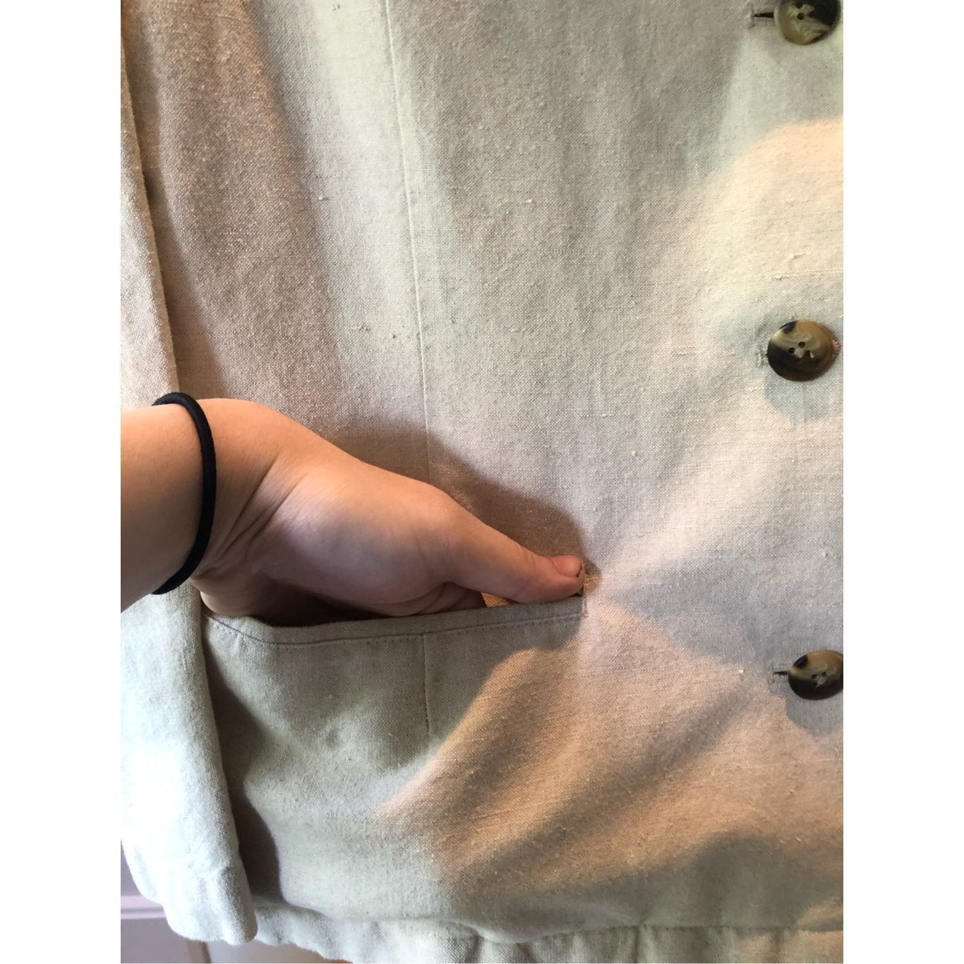 L.L. Bean L.L. Bean Women’s Cream Tan Elegant Three Button Up Blazer S Size XL / US 12-14 / IT 48-50 - 5 Thumbnail