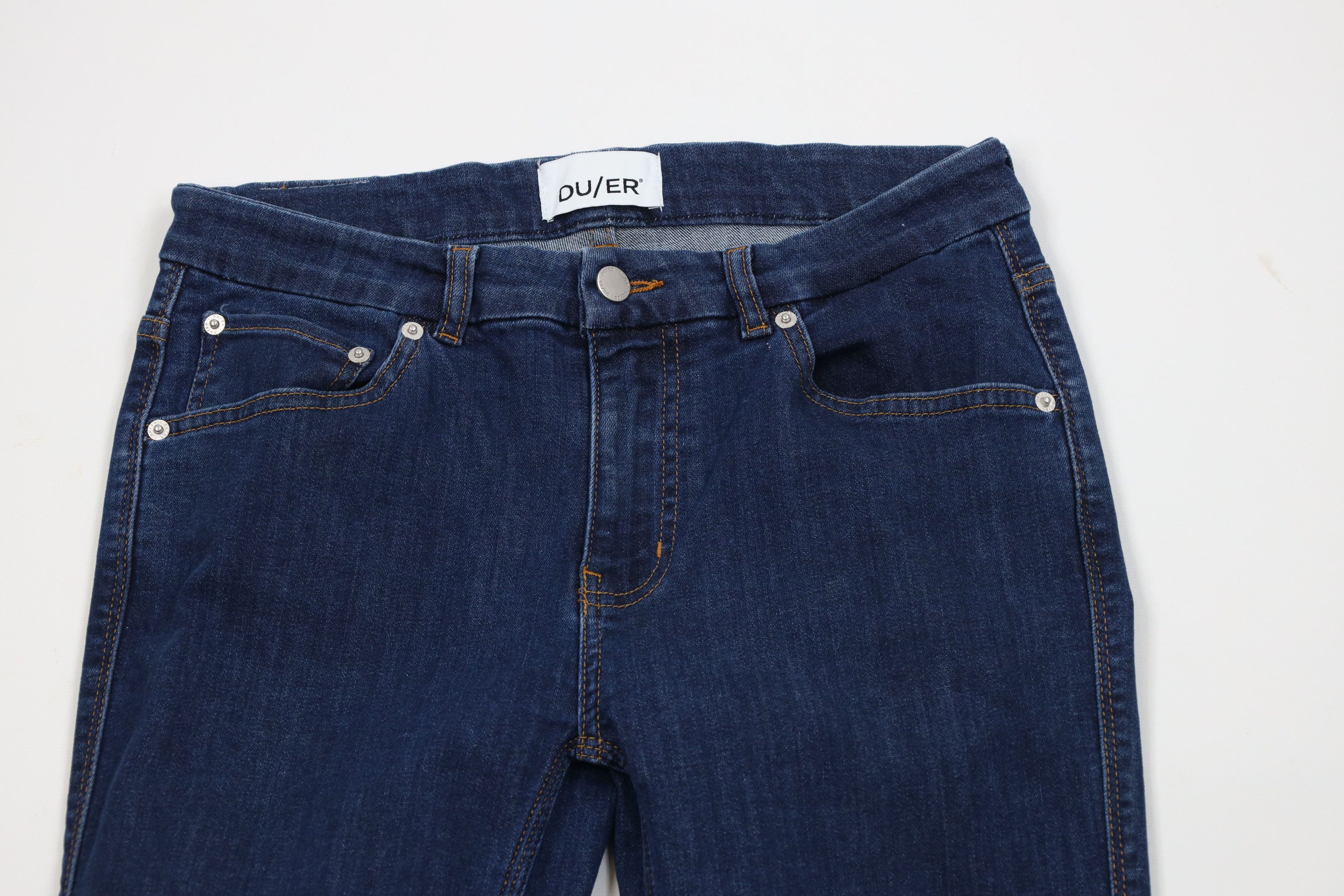 Vintage DU/ER DUER Fit Skinny Leg Stretch Denim Jeans Pants Blue Size 29" - 2 Thumbnail