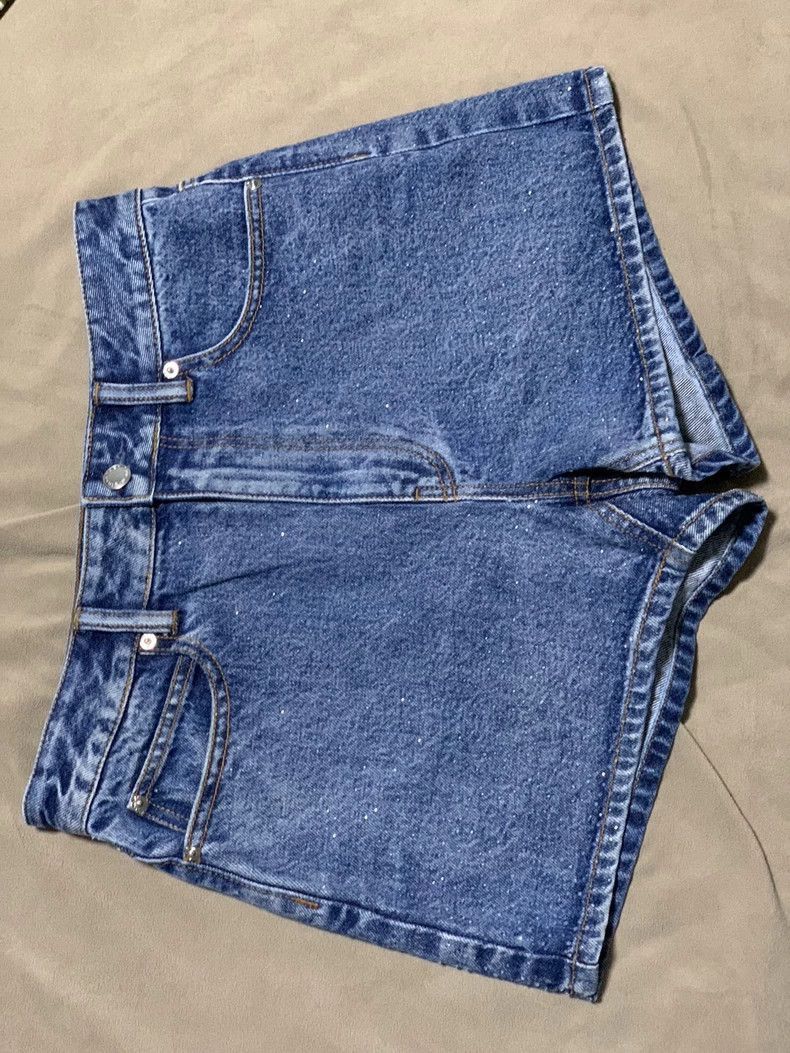 Alexander Wang Alexander Wang Rhinestone Denim Shorts- Size 28" / US 6 / IT 42 - 1 Thumbnail