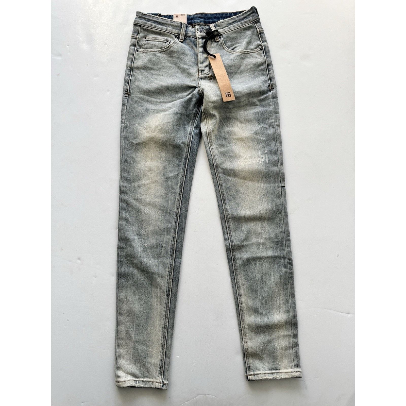 Ksubi Jeans Van Winkle Skinny Leg Mid Rise Light Blue 28