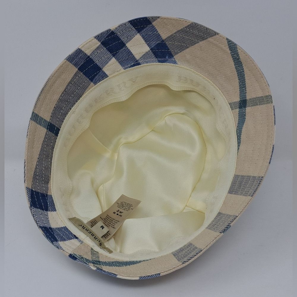 Burberry Burberry Women's Bucket Hat Nova Check Blue Cream England V Size ONE SIZE - 6 Thumbnail