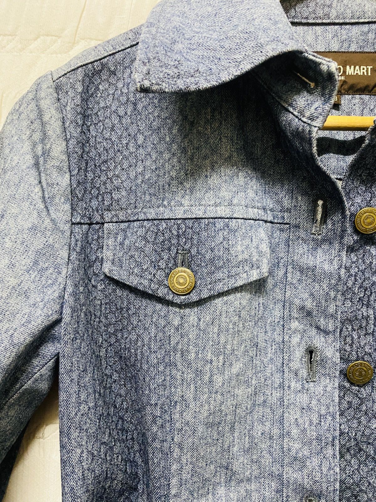 Tornado Mart (L) TORNADO MART FEMME STUDDED HONEYCOMB DENIM JACKET Size S / US 4 / IT 40 - 5 Thumbnail