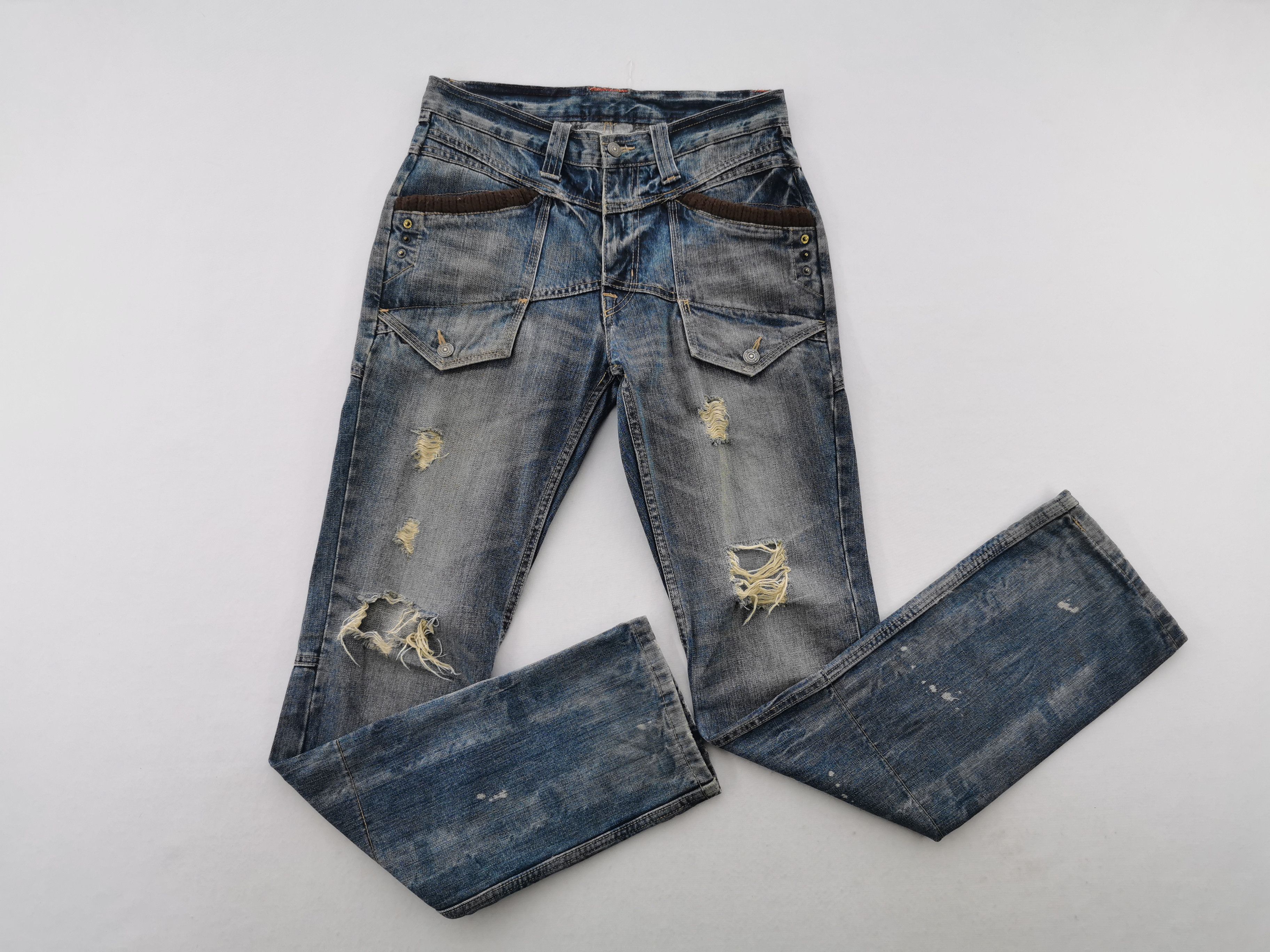 Distressed Vintage 90's PPFM Bondage Denim Jeans Size 33