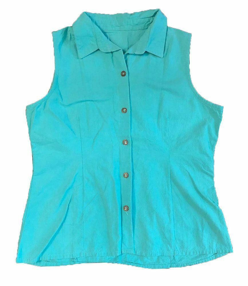 Designer Pre Owned Blue Hand Made Blouse M Size M / US 6-8 / IT 42-44 - 2 Thumbnail