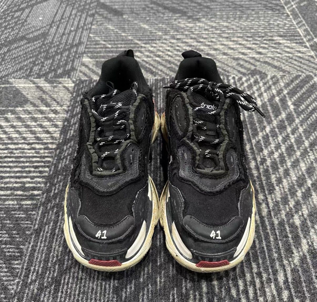 Balenciaga Balenciaga Triples DIY Distressed Sneakers J42 Size US 8 / EU 41 - 2 Thumbnail