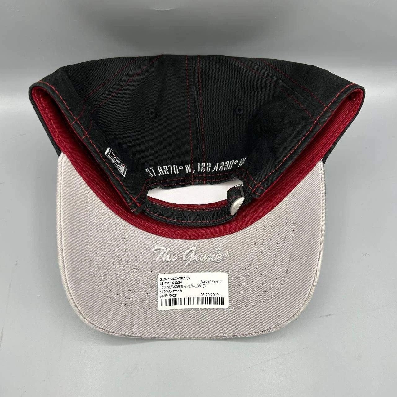 The Game San Francisco Alcatraz Hat Men Black Embroidered Strap Back Size ONE SIZE - 5 Thumbnail