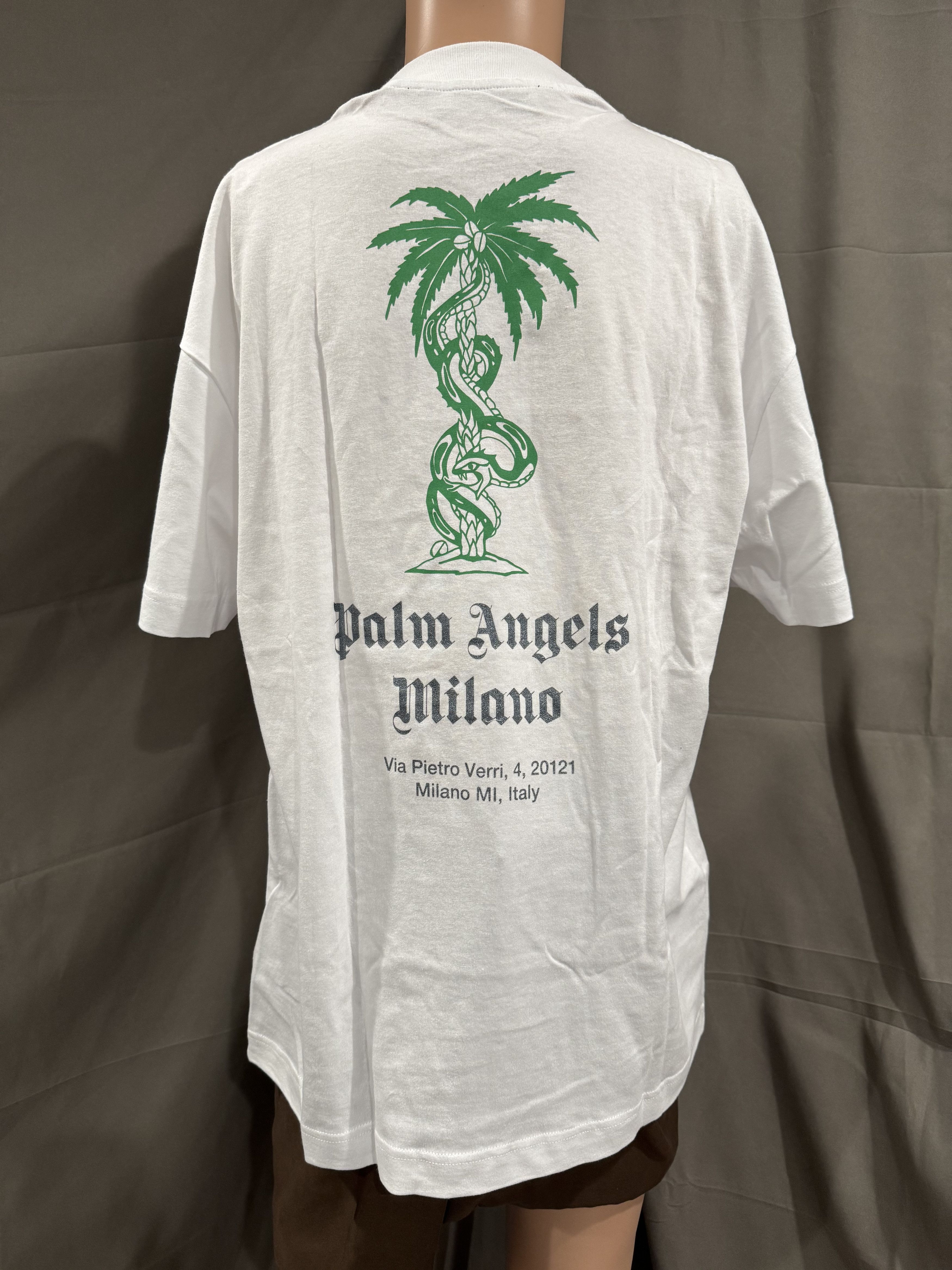 Palm Angels Palm Angels Milano Snake Tree White T-shirt Size Medium Size US M / EU 48-50 / 2 - 8 Thumbnail