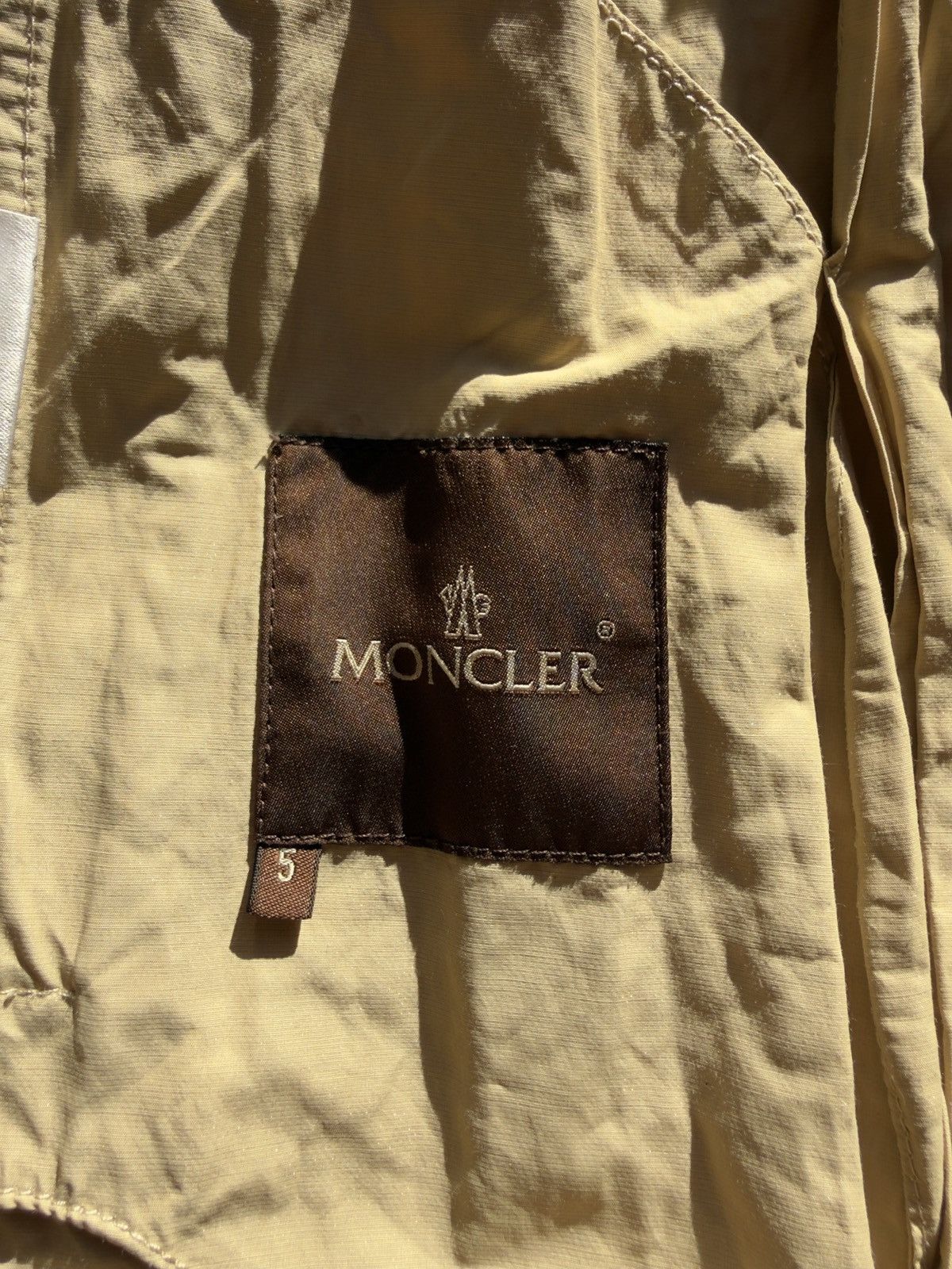 Moncler Moncler Womens Trench Coat Beige Ligthweight Size 5 Luxury Size XXL / US 16-18 / IT 52-54 - 10 Thumbnail