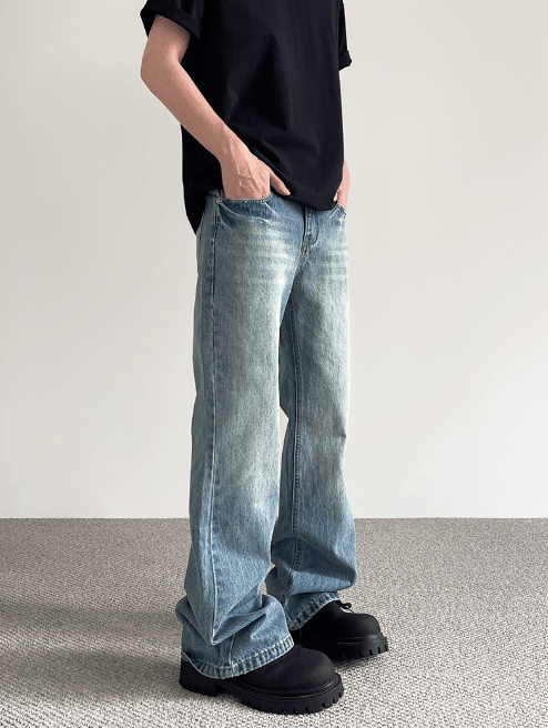 Japanese Brand × Jean American cleanfit distressed washed straight flared jeans Size US 32 / EU 48 - 2 Thumbnail