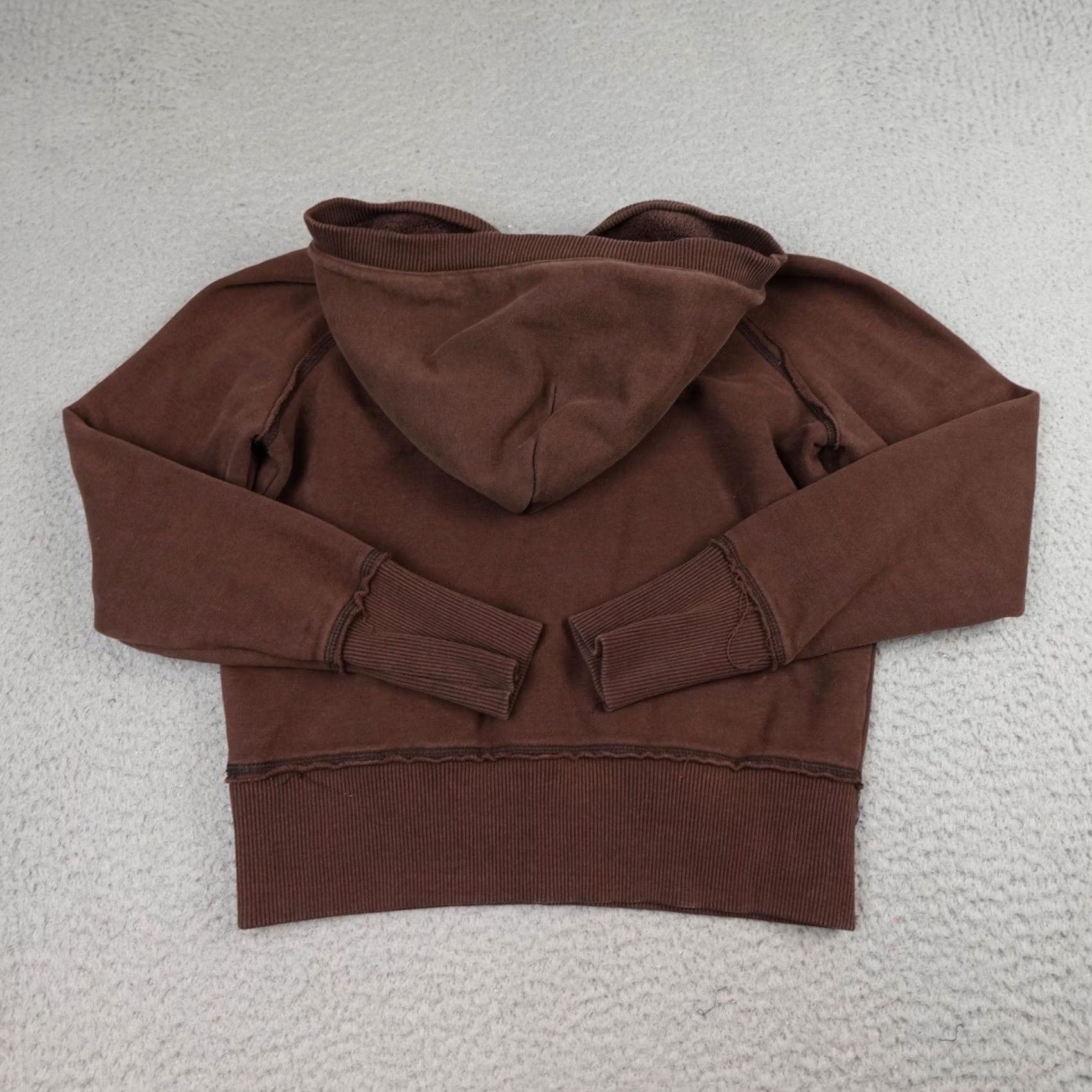 American Eagle Outfitters American Eagle Outfitters Hoodie Womens Medium Brown Fleece Lined Pullover Sweatshirt Y2K Vintage: No Size M / US 6-8 / IT 42-44 - 7 Thumbnail