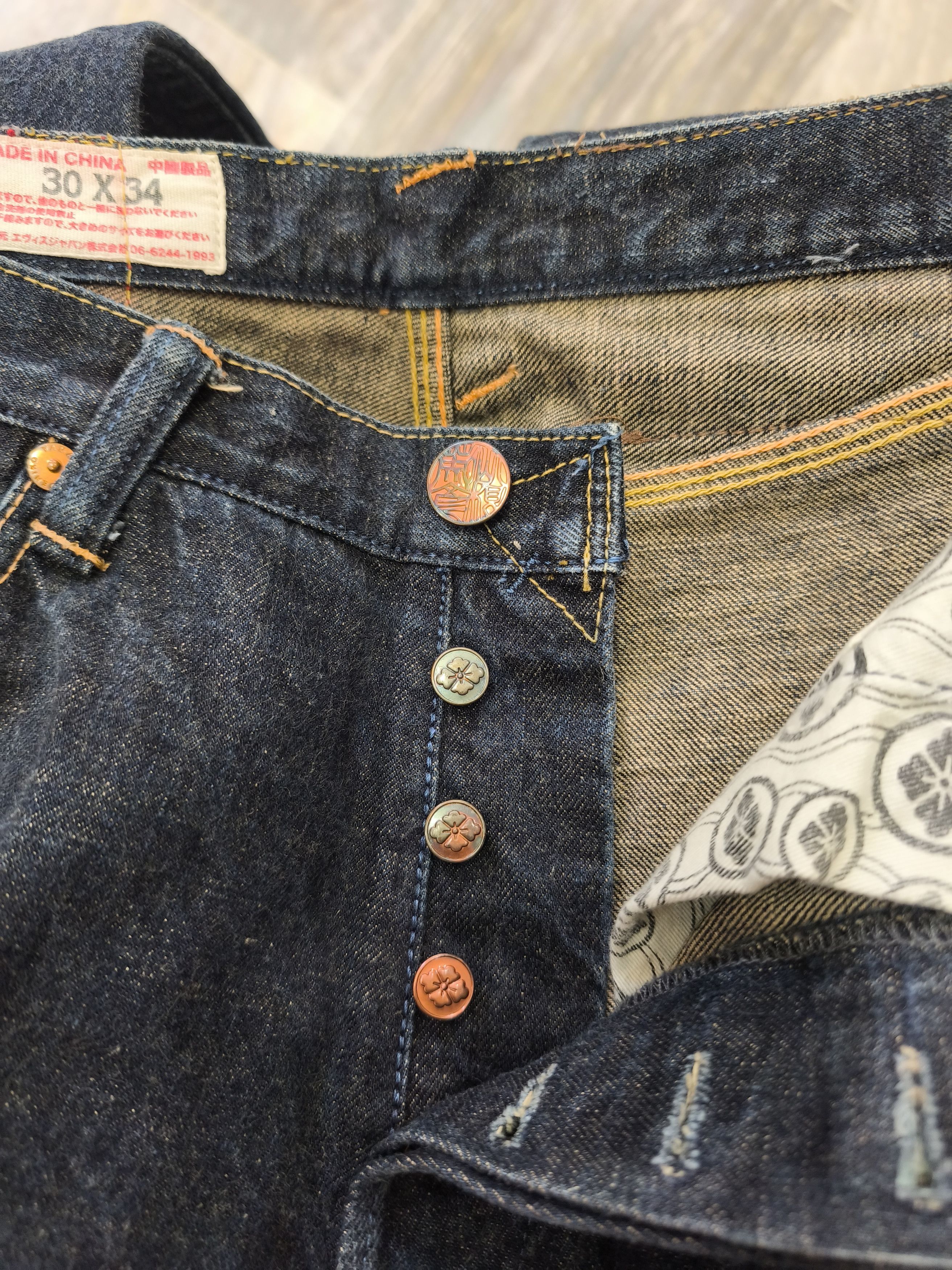 Evisu Yamane x EVISU Dormouse White Seagull Embroidery Denim Jeans Size US 30 / EU 46 - 8 Thumbnail