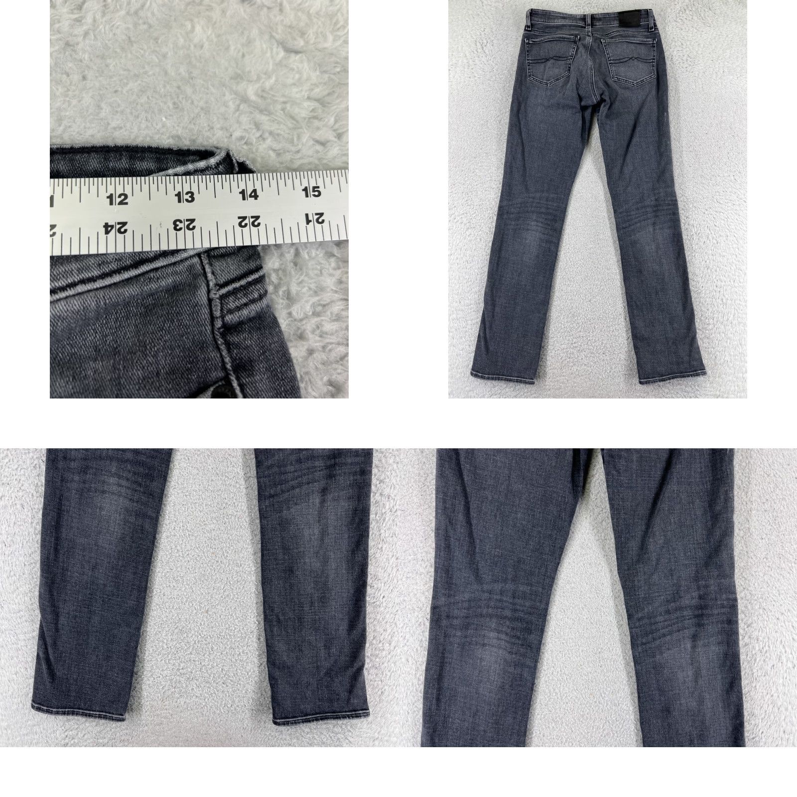 Lucky Brand Lucky Brand Jeans Womens Black Denim Straight Leg 25x30 Regular 5-Pocket Cotton Blend Low Rise Vintage? No Size 26" / US 2 / IT 38 - 9 Thumbnail