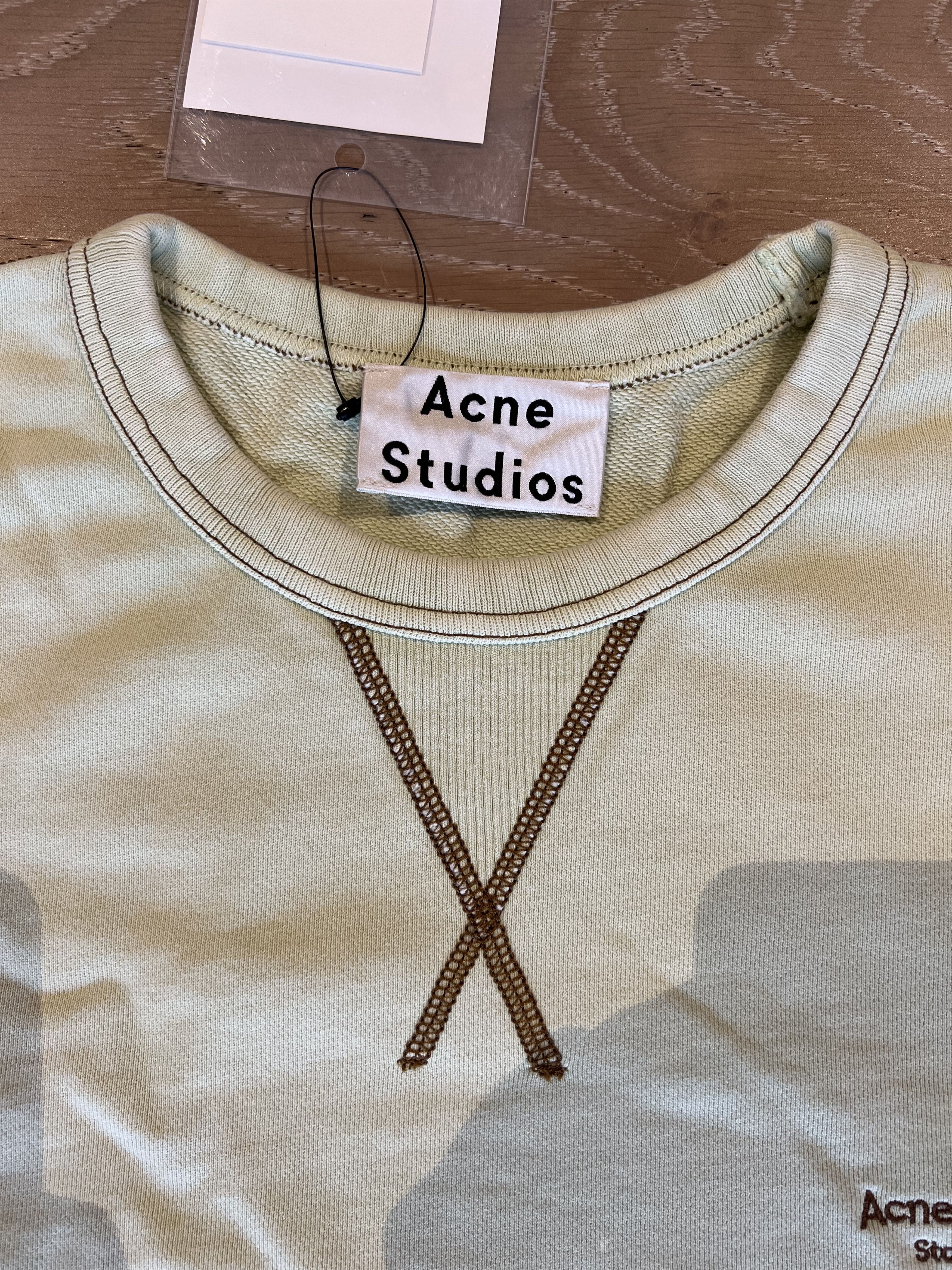 Acne Studios 💚 Acne Studios Embroidered Lime Green Crewneck Medium NEW Size US M / EU 48-50 / 2 - 6 Thumbnail
