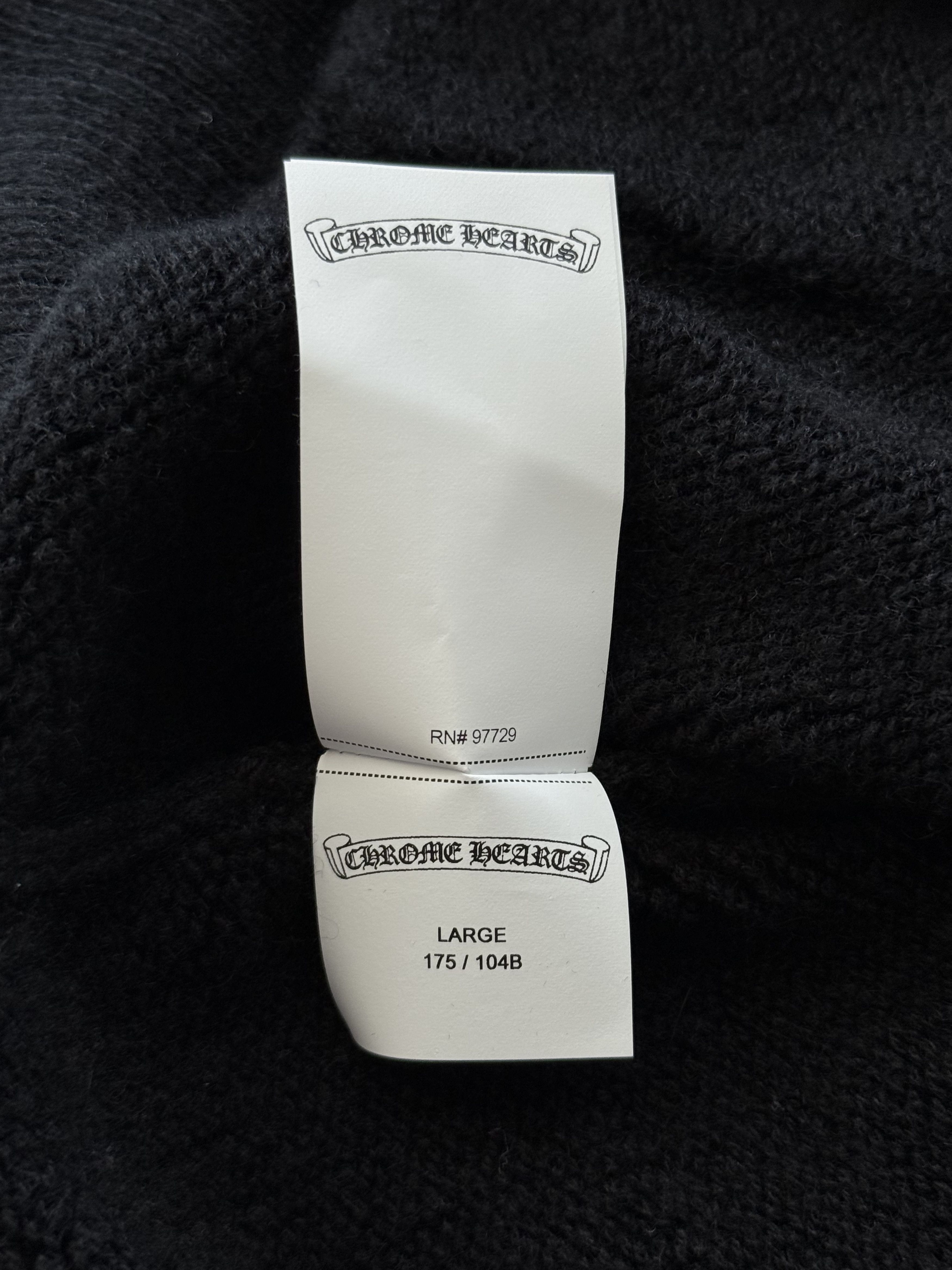 Chrome Hearts Chrome Hearts Black & White Floral Cashmere Zip Up Hoodie Size US L / EU 52-54 / 3 - 6 Thumbnail