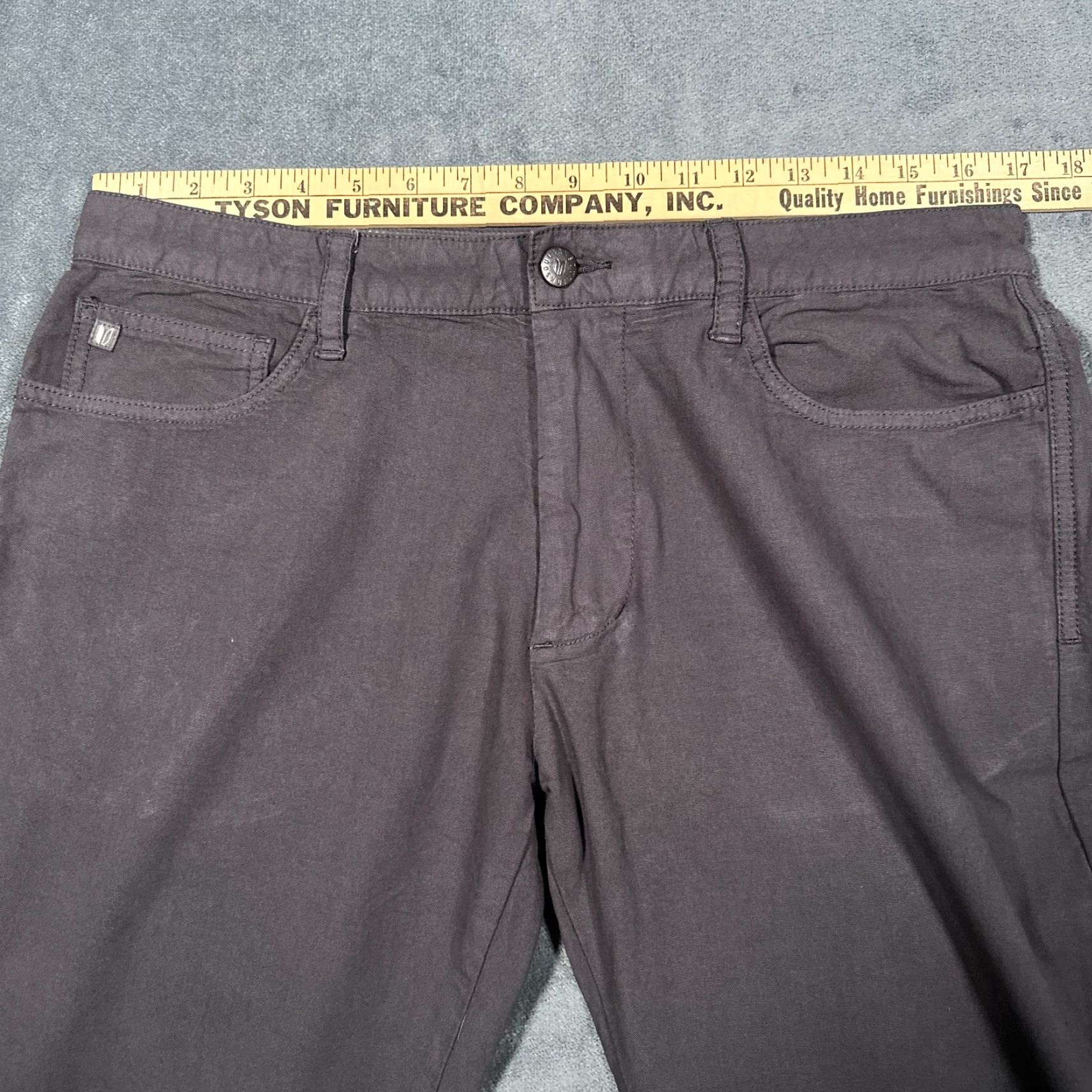 Vintage Linksoul Golf Pants Mens 34x31 Gray Bamboo Stretch 5-Pocket Chino Regular Fit Size US 34 / EU 50 - 6 Thumbnail