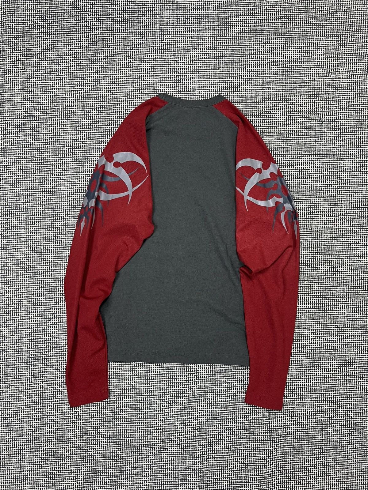 Japanese Brand × Vintage y2k tribal jersey long sleeve rave gabber style Size US L / EU 52-54 / 3 - 4 Thumbnail