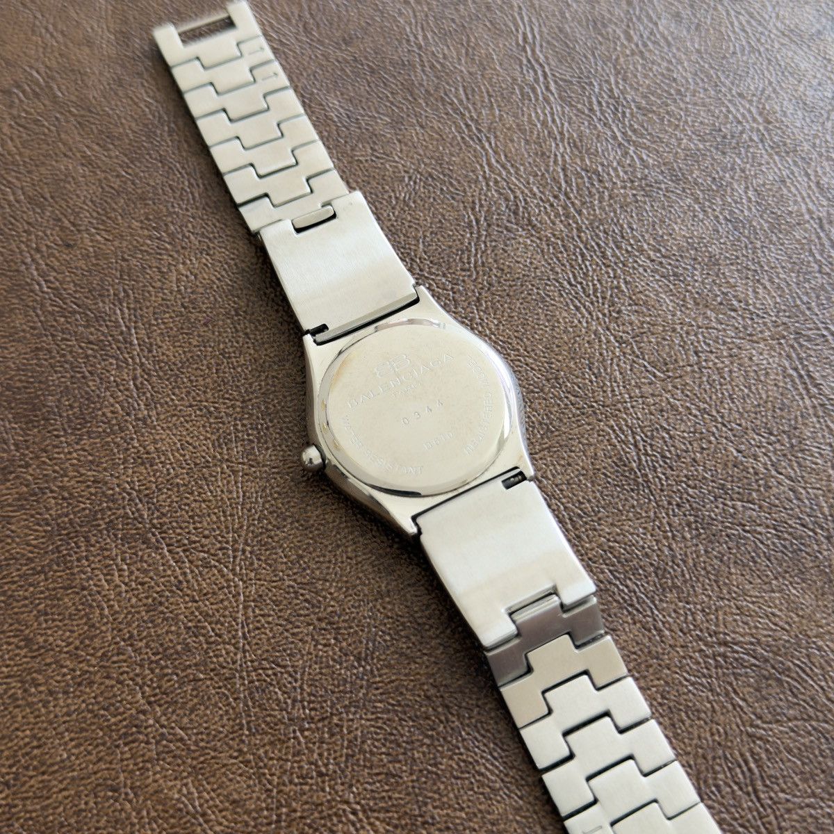 Balenciaga Vintage Roman White Circle Dial Stainless Steel Quartz Watch Size ONE SIZE - 6 Thumbnail