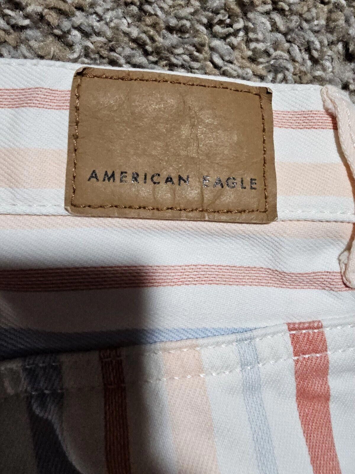 Designer American Eagle Pastel Multicolored Stripe Mom Jean 6 Long Size 28" / US 6 / IT 42 - 10 Thumbnail