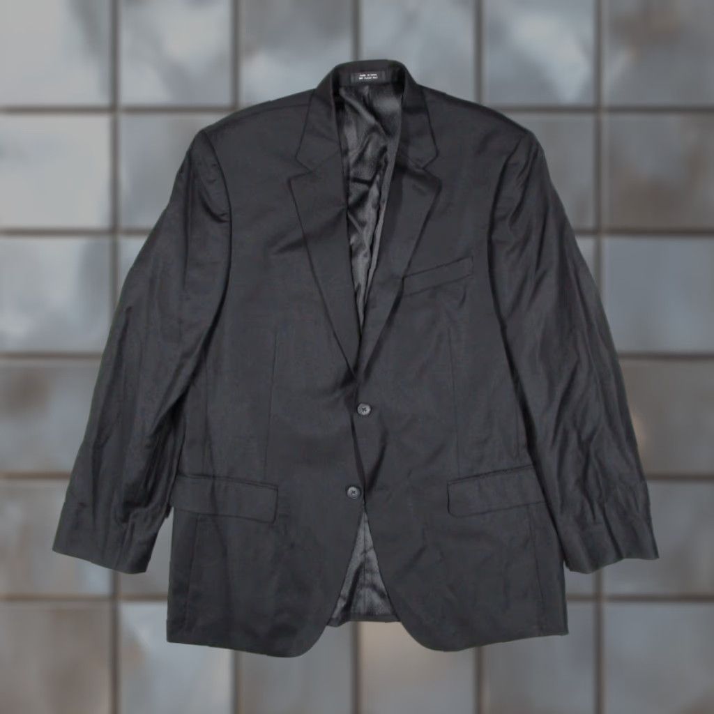 Alfani ALFANI Suit Jacket Men 42R Black Wool Cashmere 2-Button Blazer Double Vent Regular Fit Size 42R - 1 Thumbnail