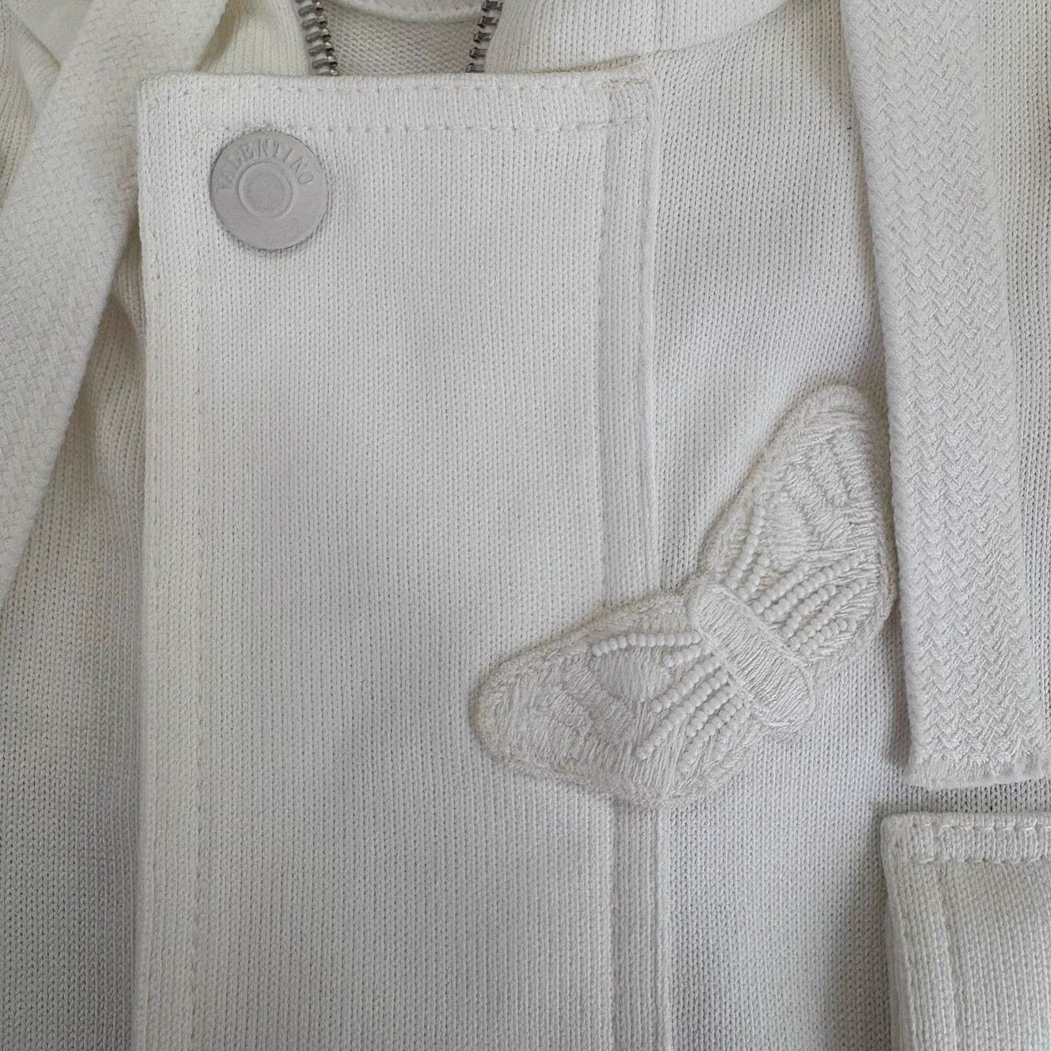 Valentino Valentino Butterfly Embroidered White Denim Hooded M Size US M / EU 48-50 / 2 - 7 Thumbnail