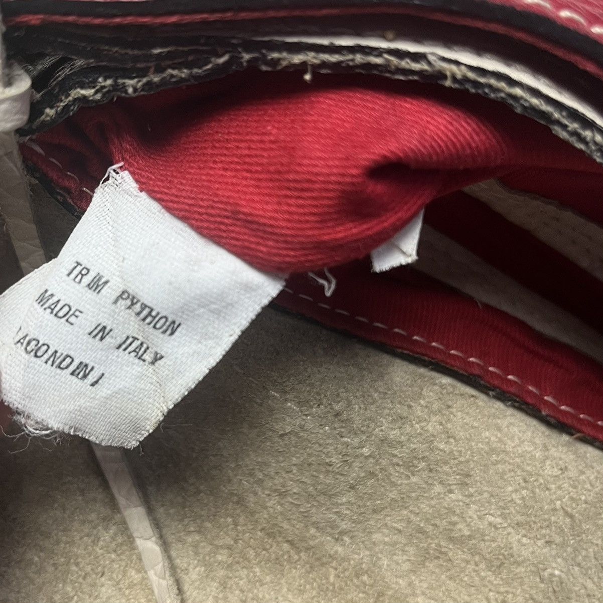 Handmade × Vintage Shoulder Bag Phyton Leather Facondini Accessori Handbag Size ONE SIZE - 6 Thumbnail