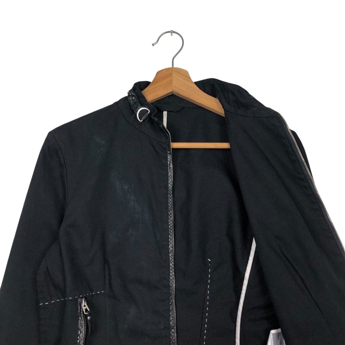 Vintage 📌Vintage Cropped Biker Jacket Visconf Made in Italy Size US M / EU 48-50 / 2 - 13 Thumbnail