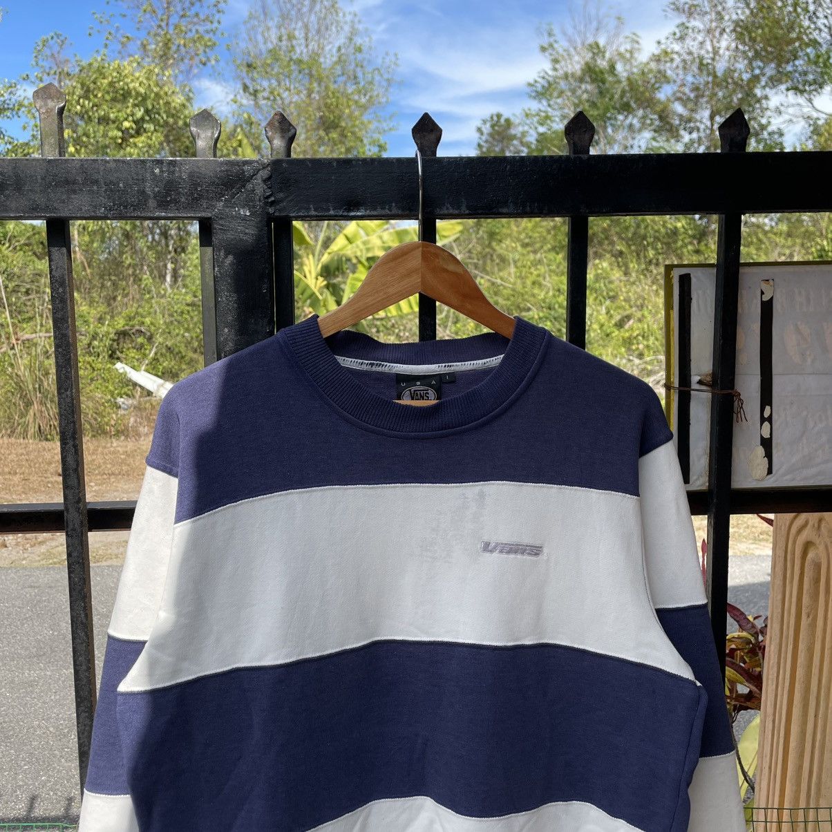 Vans 🔥Vintage 90s Vans Skateboard Small Logo Striped Sweatshirts Size US M / EU 48-50 / 2 - 4 Thumbnail