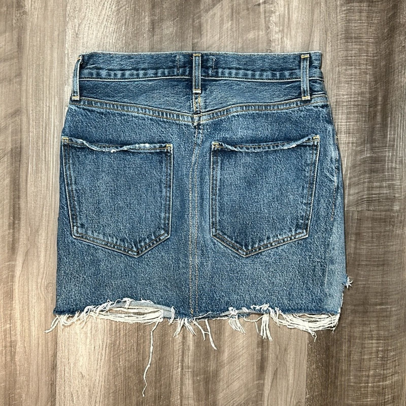 Agolde Agolde Quinn High Rise Denim Skirt - 25 Size 25" / US 0 / IT 36 - 2 Thumbnail