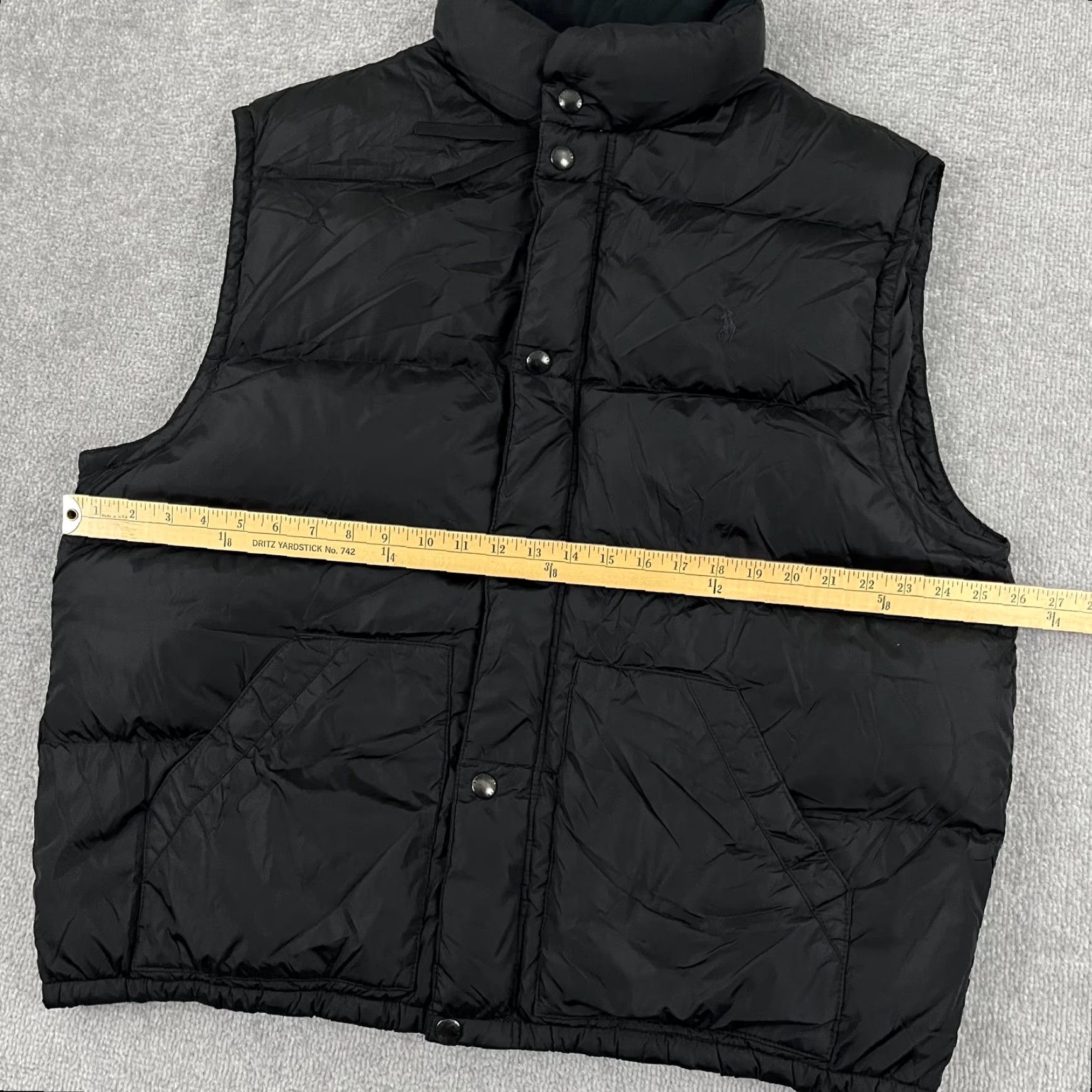 Polo Ralph Lauren Polo Ralph Lauren Down Vest Men 2XL Black Quilted Puffer Zip Snap Regular Fit Mid-Length Outdoor Retro Mens Size US XXL / EU 58 / 5 - 5 Thumbnail