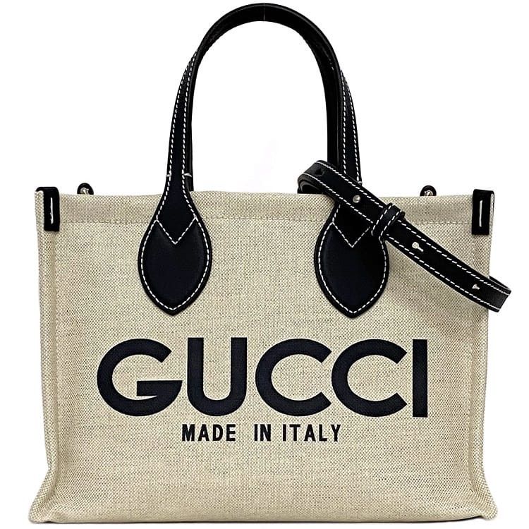 Gucci GUCCI Handbag Neutrals Cotton Size ONE SIZE - 1 Thumbnail
