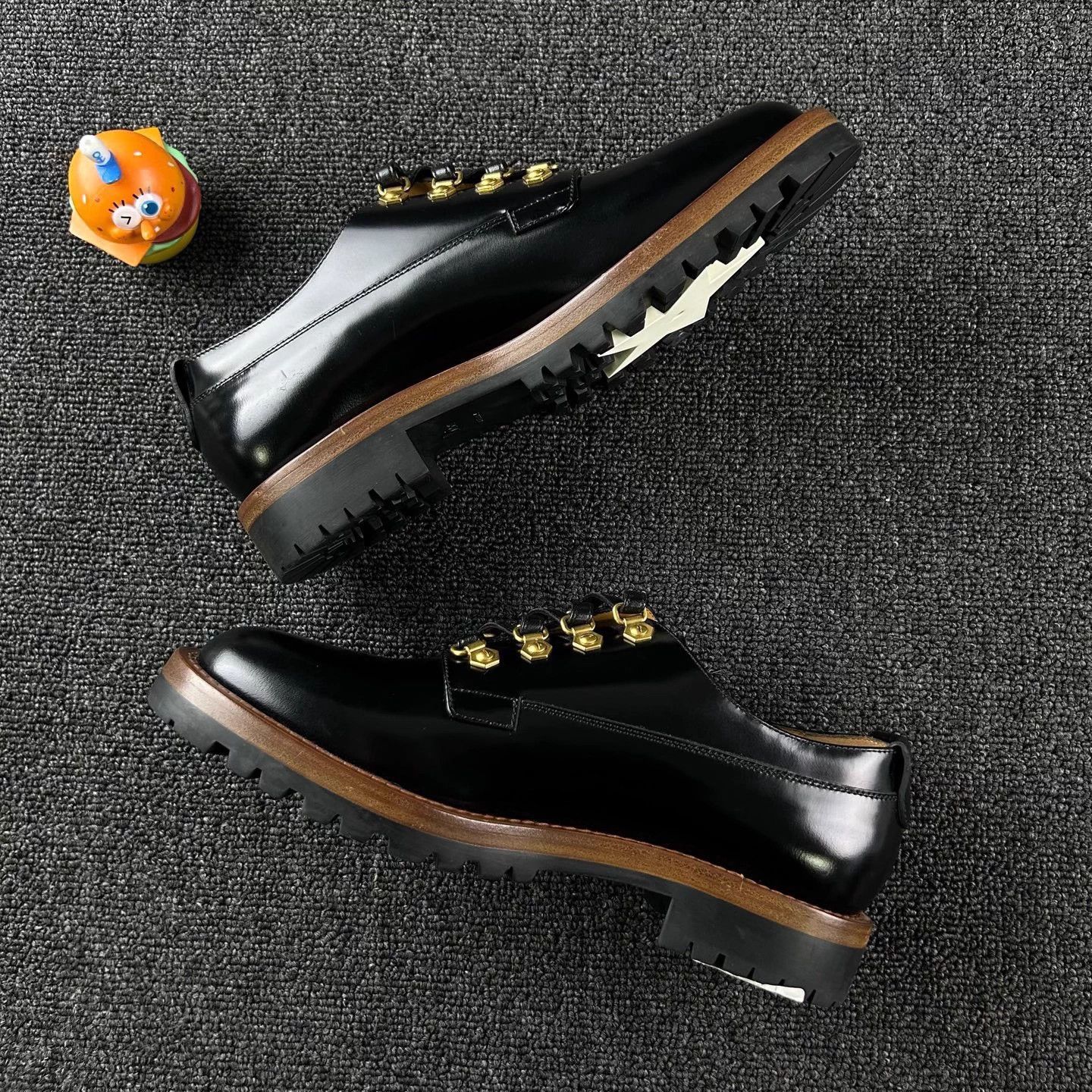 Dior Dior Black Patent Loafer 37.5 Studded Laced Size US 6.5 / IT 36.5 - 3 Thumbnail