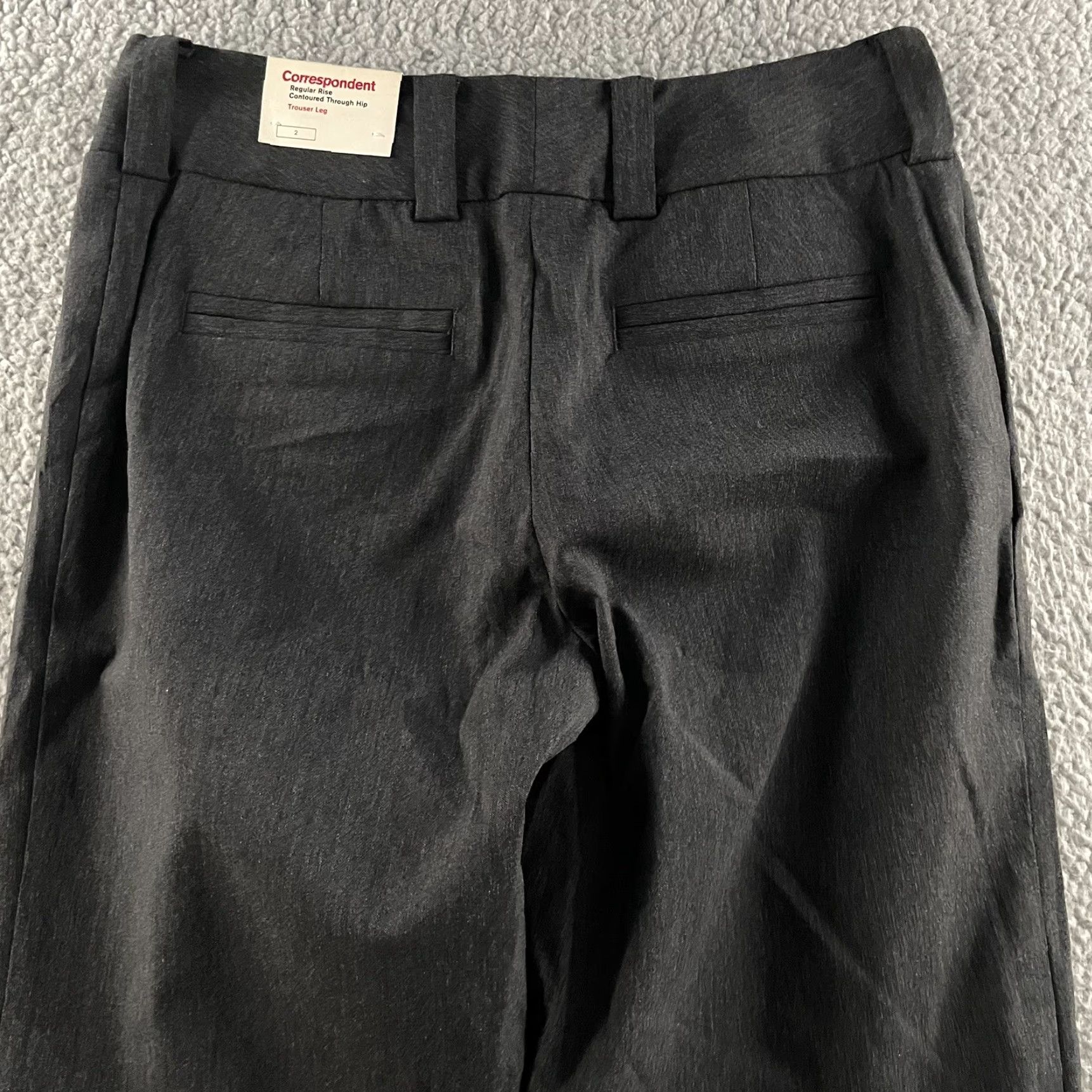 Express Express Womens Pants Gray Size 2 Correspondent Wide-Leg Stretch Polyester Blend Dress Pants Size 26" / US 2 / IT 38 - 7 Thumbnail