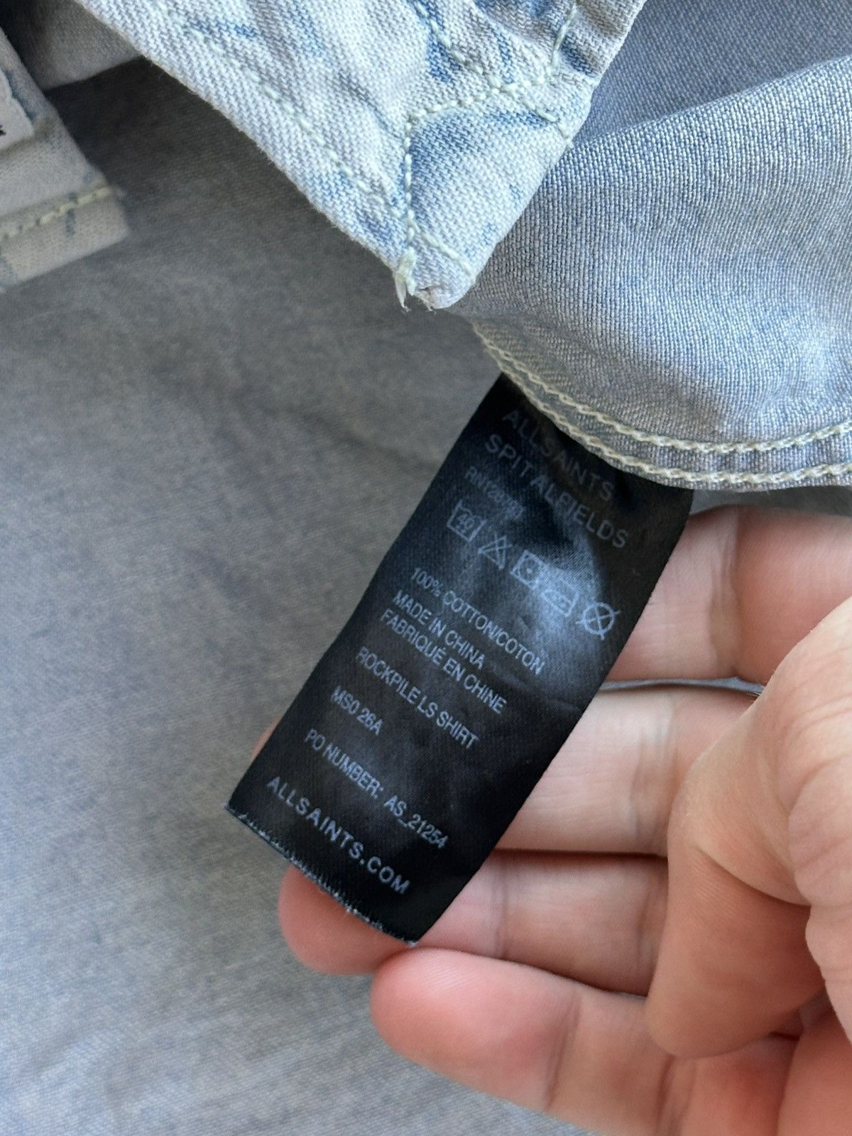 Allsaints 🔥 Allsaints Spitalfields Rockpile Button Up Denim Shirt Size US L / EU 52-54 / 3 - 3 Thumbnail