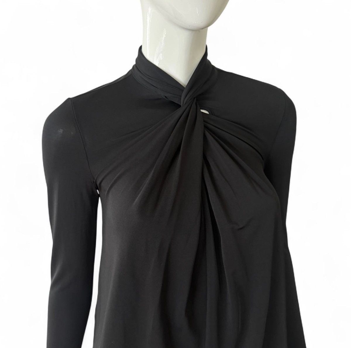 Allsaints All Saints Avant Garde Subversive Black Twisted Drapey Top Size XS / US 0-2 / IT 36-38 - 2 Thumbnail