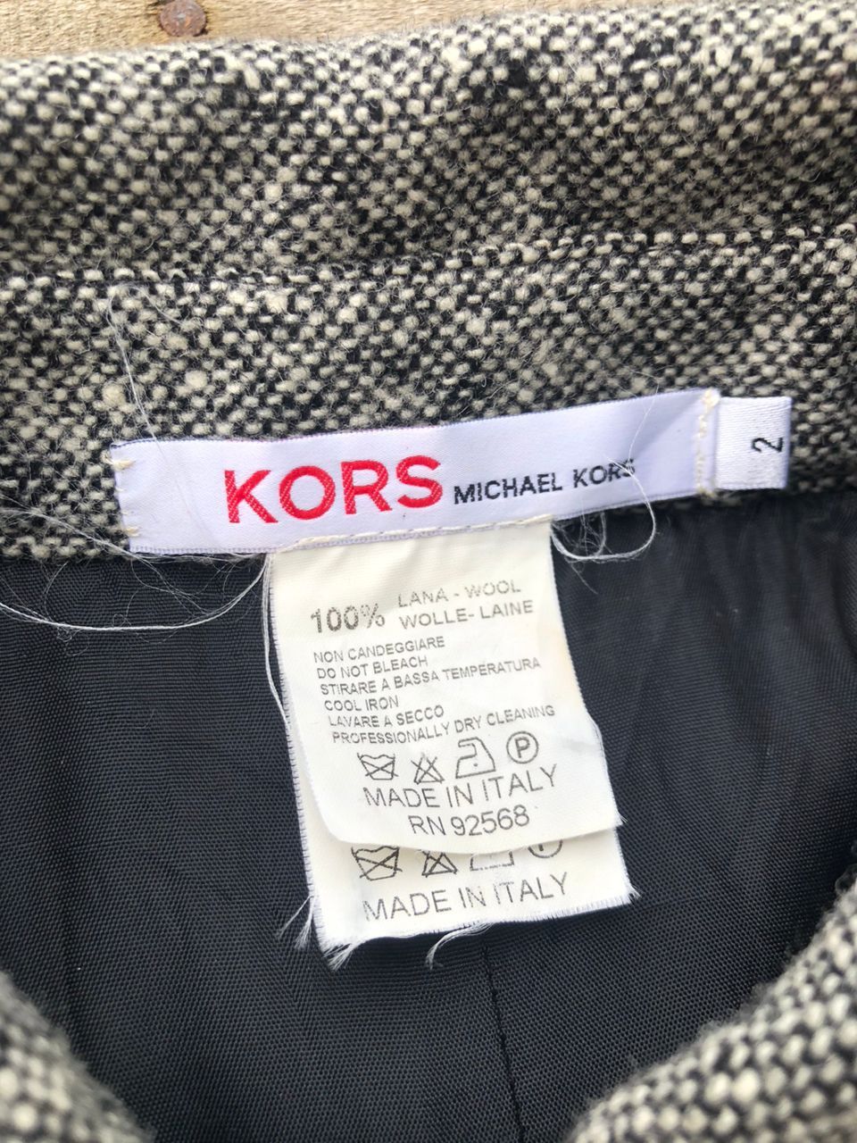 Michael Kors Michael Kors Grey Tweed Short-Sleeve Wool Polo Mini Dress Size S / US 4 / IT 40 - 3 Thumbnail