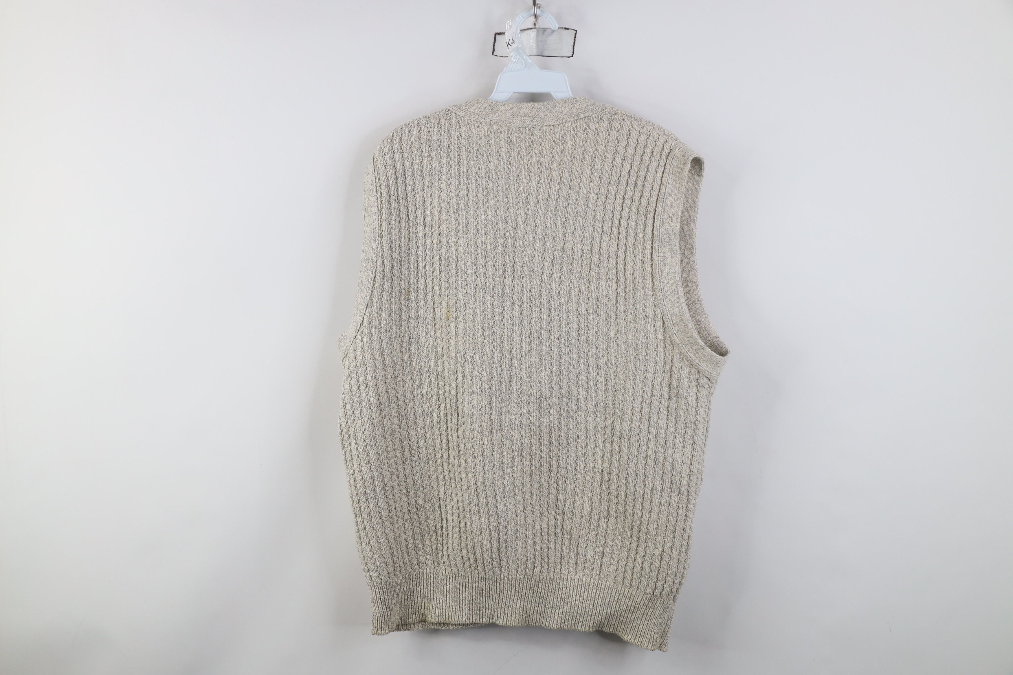 Vintage Vintage 90s Streetwear Cotton Ribbed Knit Sweater Vest USA Size US M / EU 48-50 / 2 - 10 Thumbnail