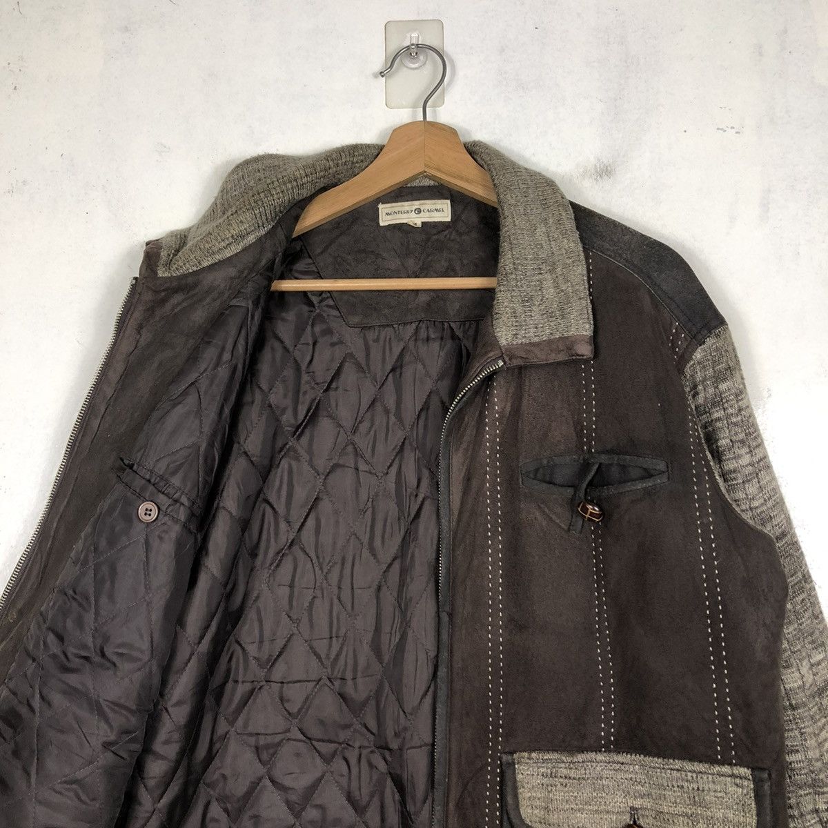 Japanese Brand 📌VTG BIKER FLY LEATHER JACKET MONTERRY CARMEL ISSEY MIYAKE Size US M / EU 48-50 / 2 - 13 Thumbnail