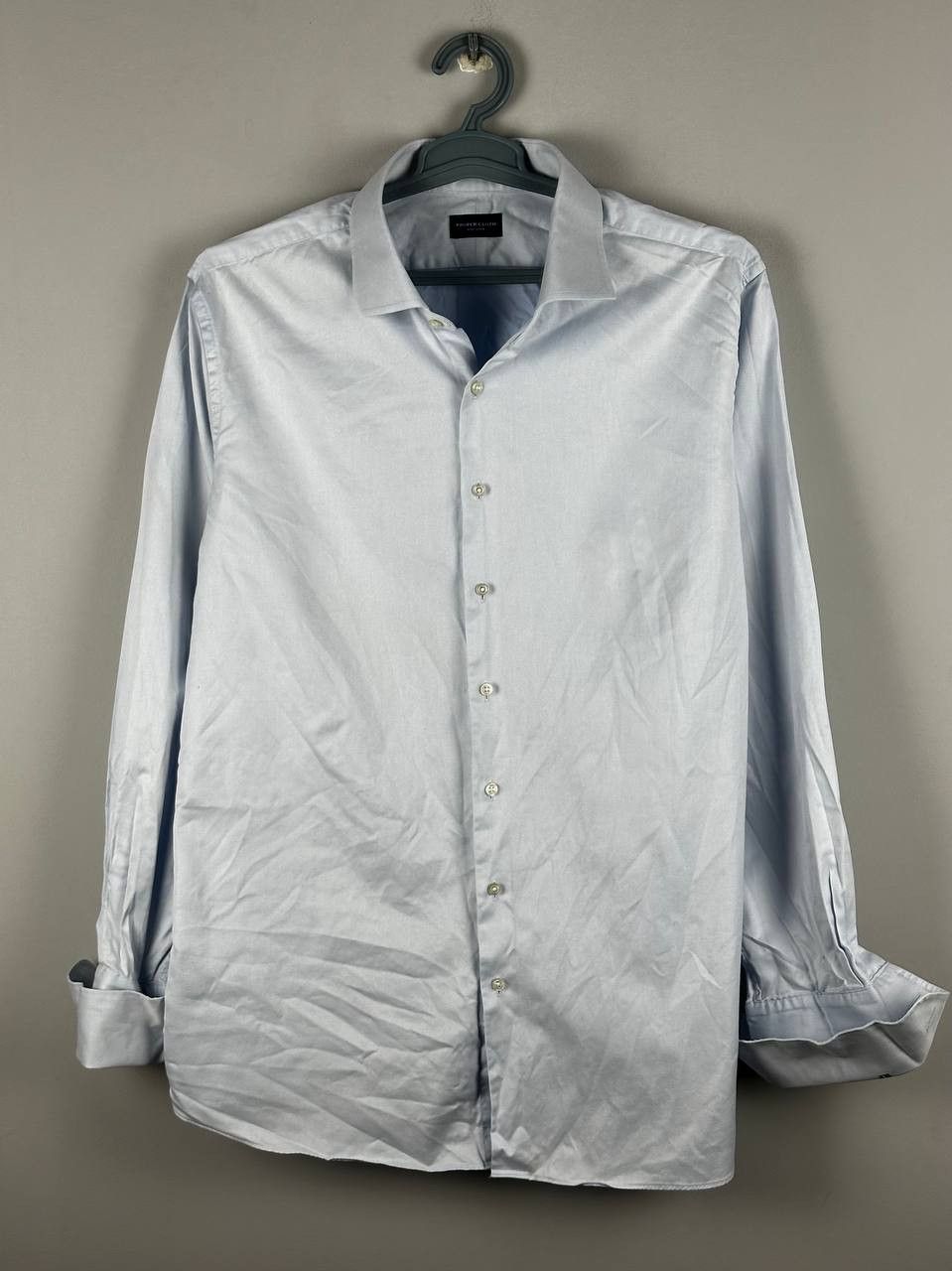 J. Press Proper Cloth Luxury Blue Dress Shirt Size US L / EU 52-54 / 3 - 2 Thumbnail