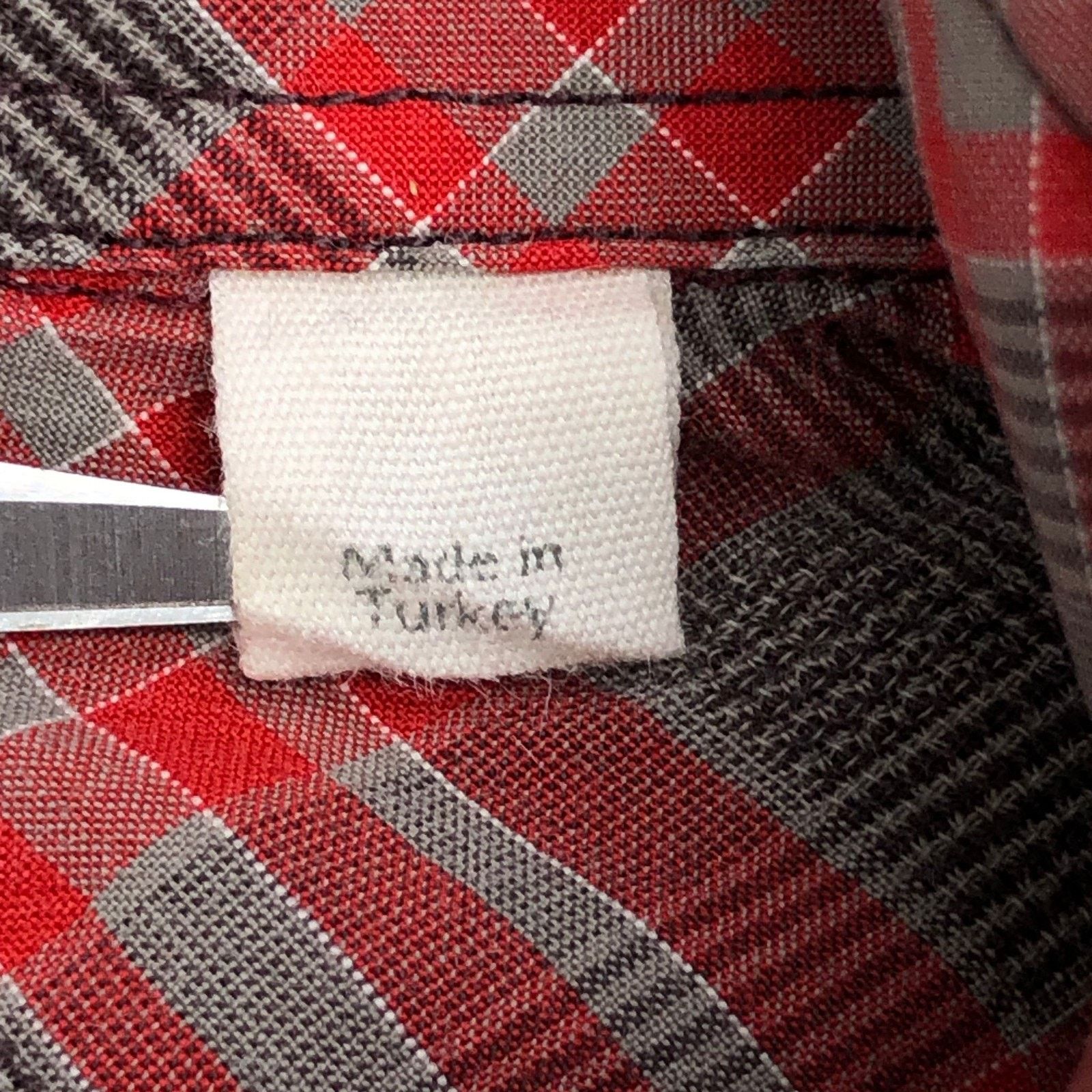 Billy Reid Billy Reid Shirt S Red Gray Plaid Long Sleeve Button Up Size US S / EU 44-46 / 1 - 16 Thumbnail