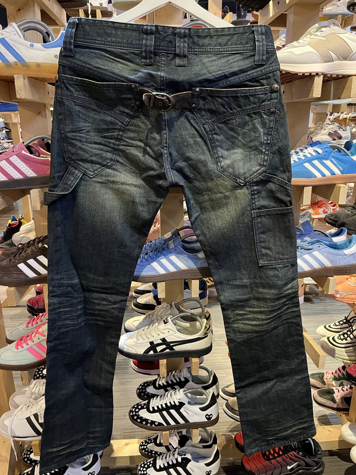 Japanese Brand Rattle Trap Faded Blue Jeans