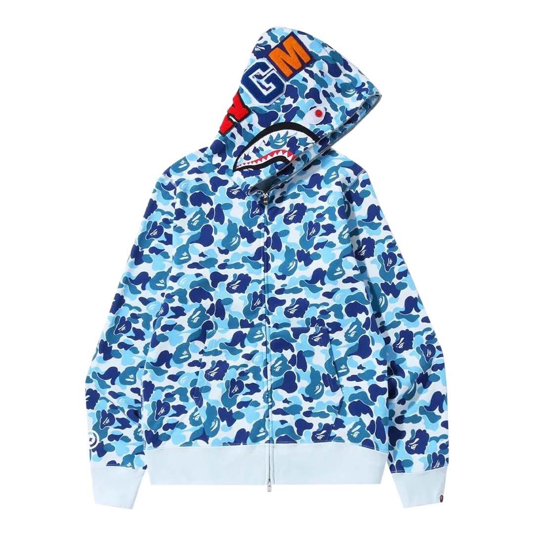 Bape ABC Camo Shark Full Zip Hoodie 'Blue' Size US S / EU 44-46 / 1 - 1 Thumbnail