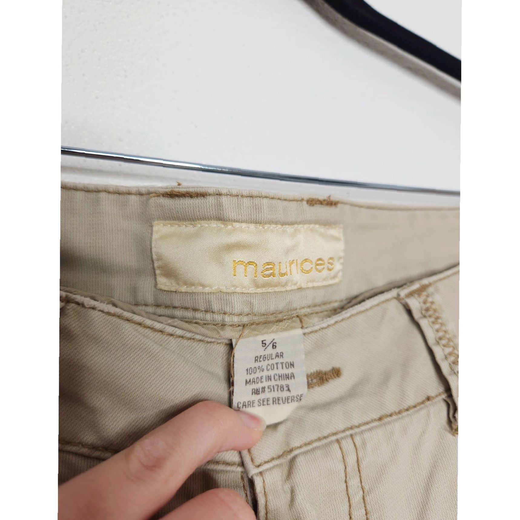 Vintage VINTAGE Maurices Khakis Women 6 Tan Regular Khaki Pants Cargo 39" Length 31" Inseam 8" Rise Grunge Bottoms Mens Womens Girls? Size 28" / US 6 / IT 42 - 6 Thumbnail
