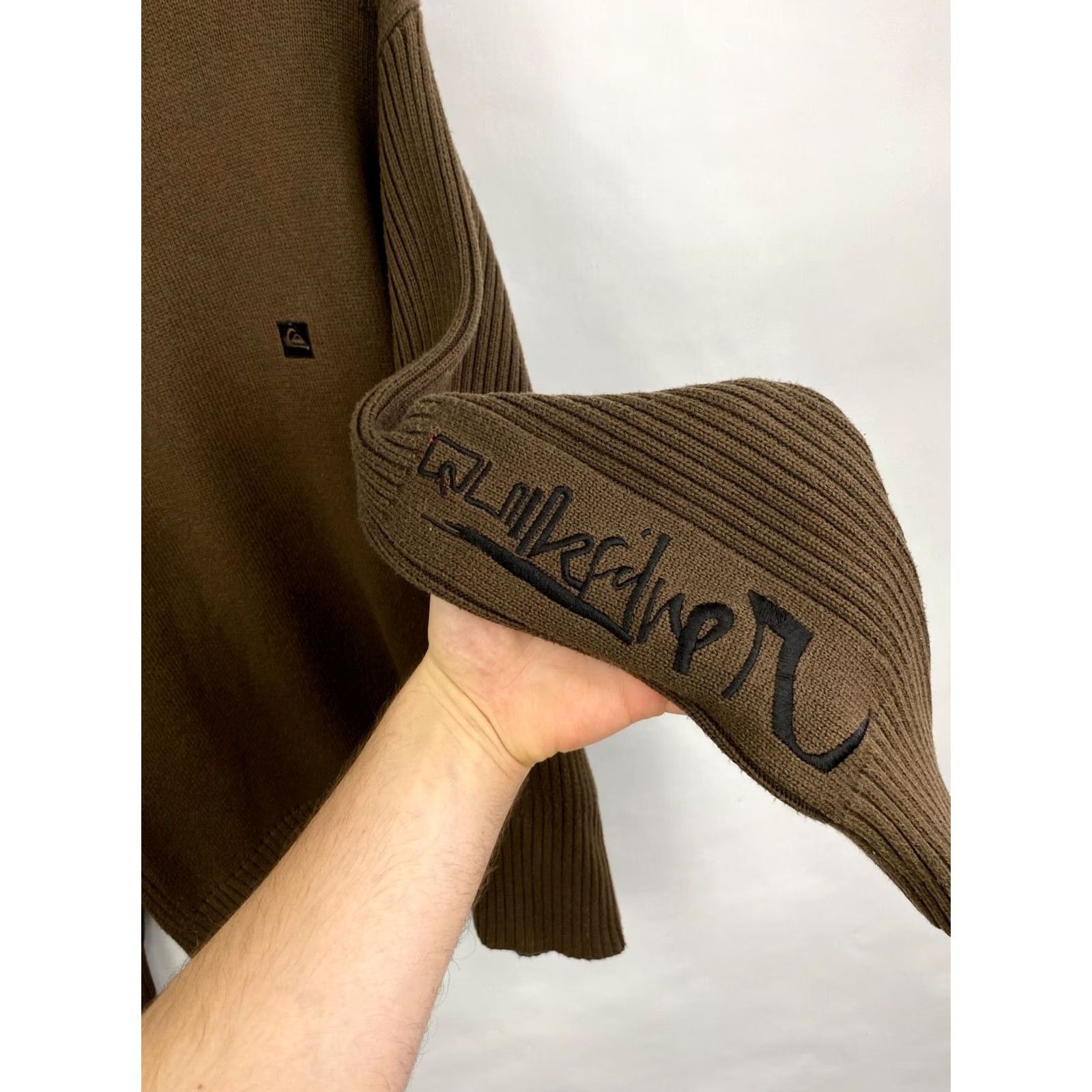 Quiksilver VINTAGE Quiksilver 90s Knit Sweater Hype Rare Men M/L Brown Size US L / EU 52-54 / 3 - 4 Thumbnail