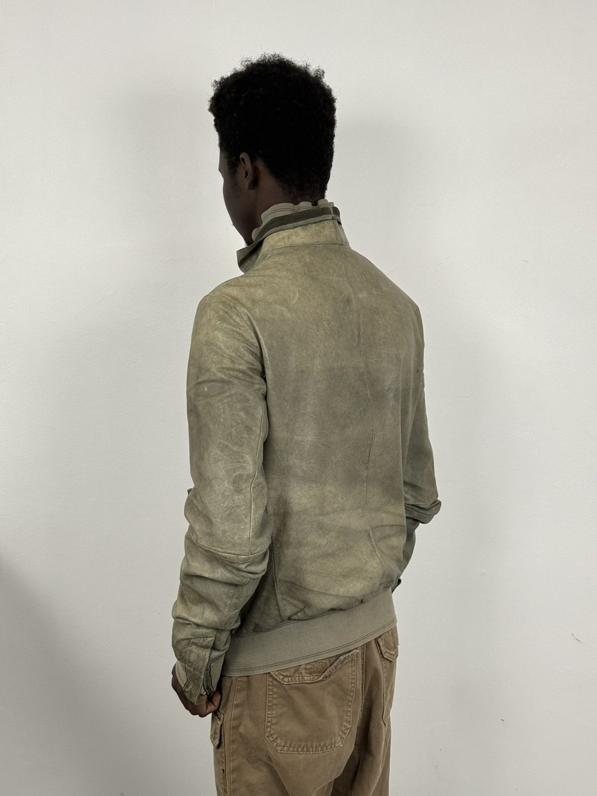 2009 Carol Christian Poell Raw Beige Leather Jacket