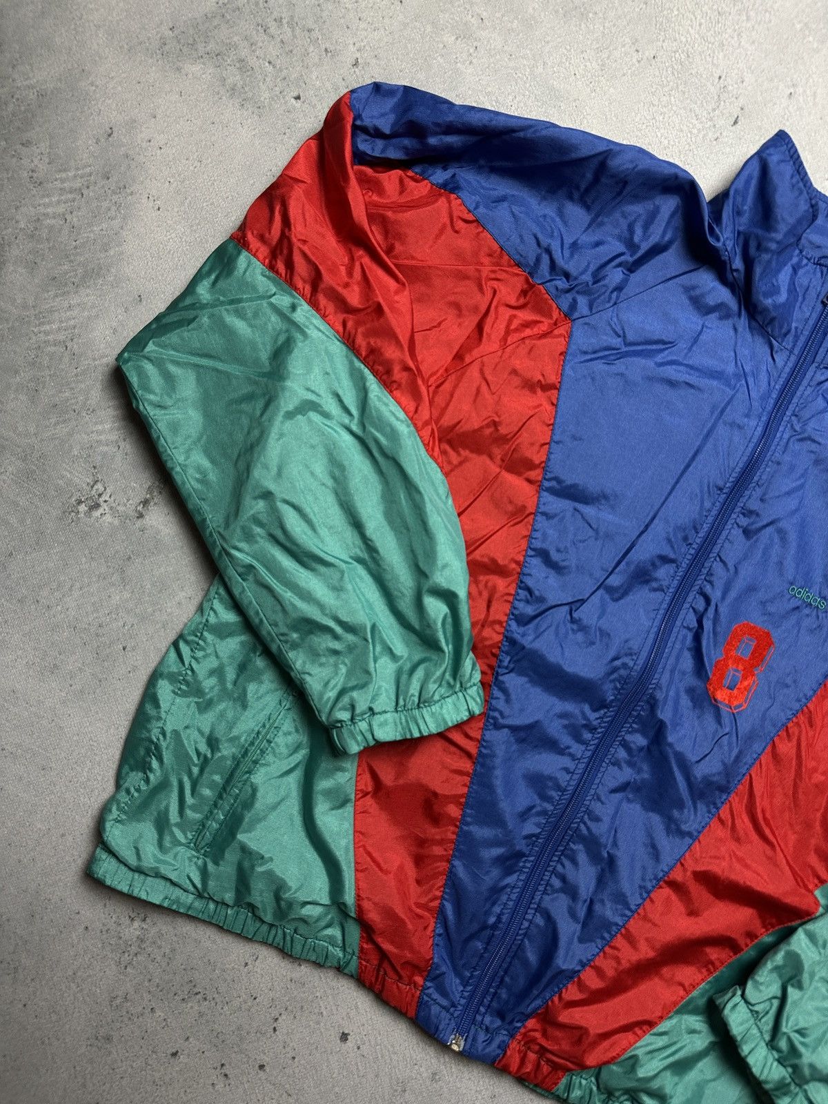 Adidas Vintage Adidas Track Jacket 80’s 90s Nylon Retro Windbreaker Size US XL / EU 56 / 4 - 4 Thumbnail