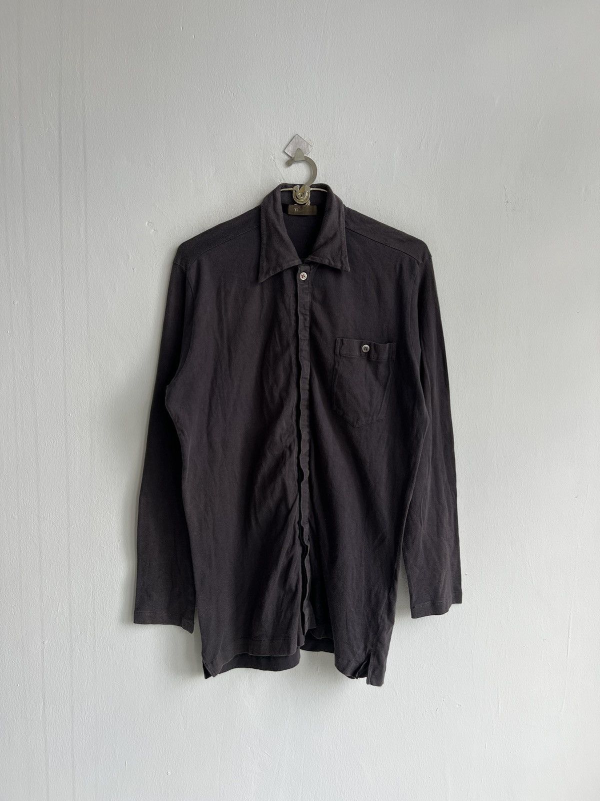 Yohji Yamamoto Vintage 1990s Yohji Yamamoto Hidden Button Up Overshirt Size US L / EU 52-54 / 3 - 3 Thumbnail